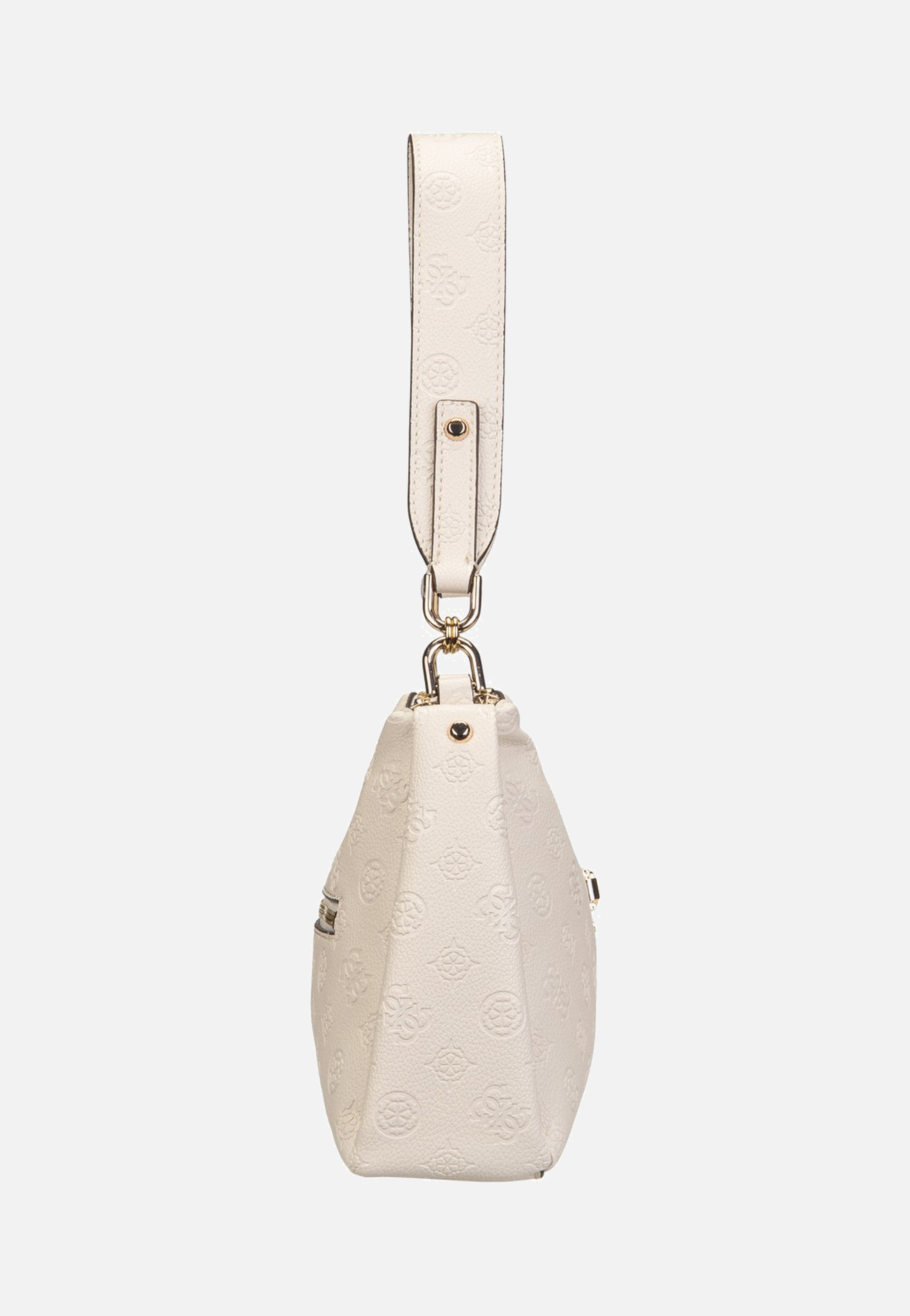 Guess Anise Double Zip 16180 Stone Logo Shoulder Bag
