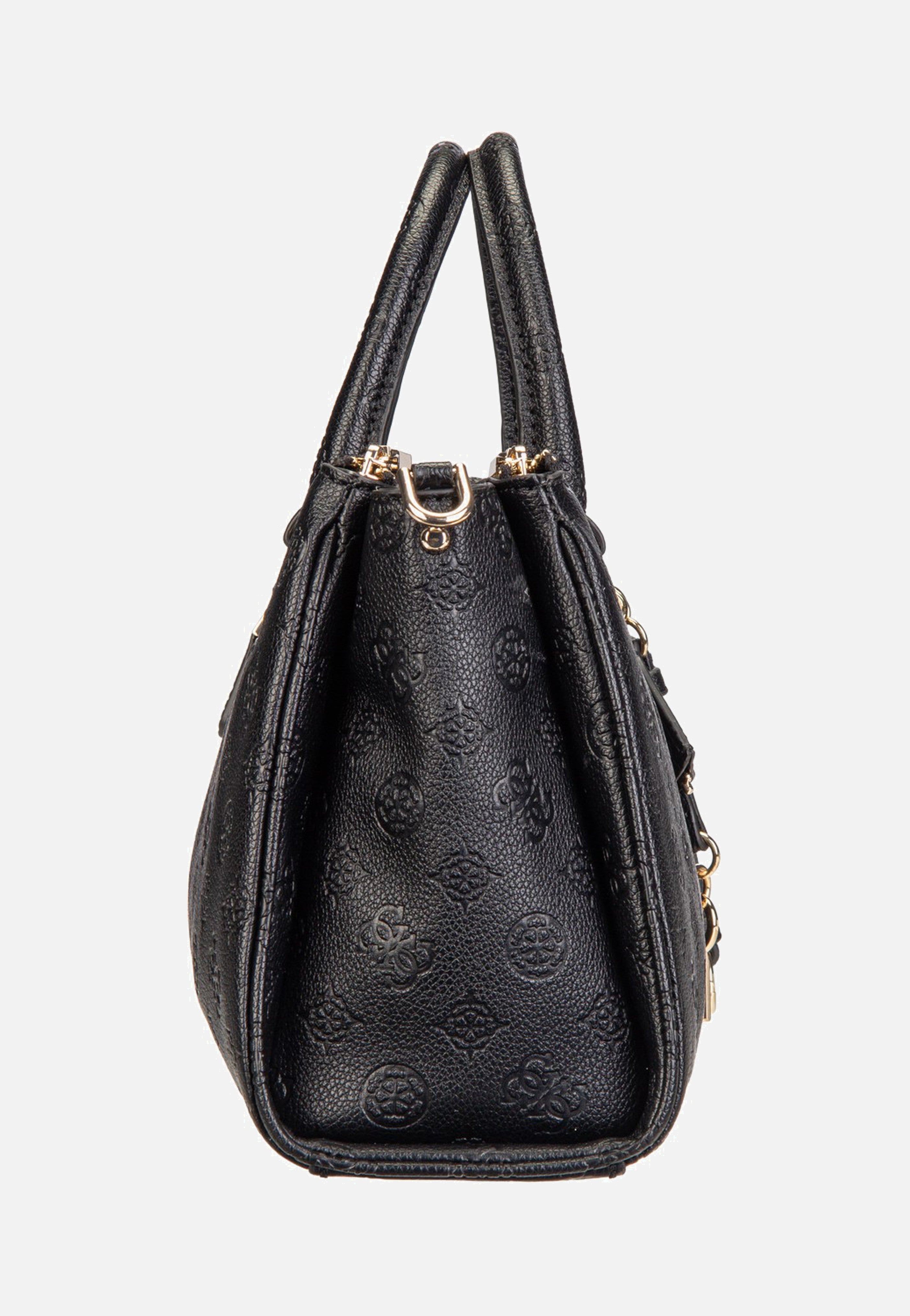 Guess - Anise Triple Comp Satchel Black Logo - Satchel | Women-Image