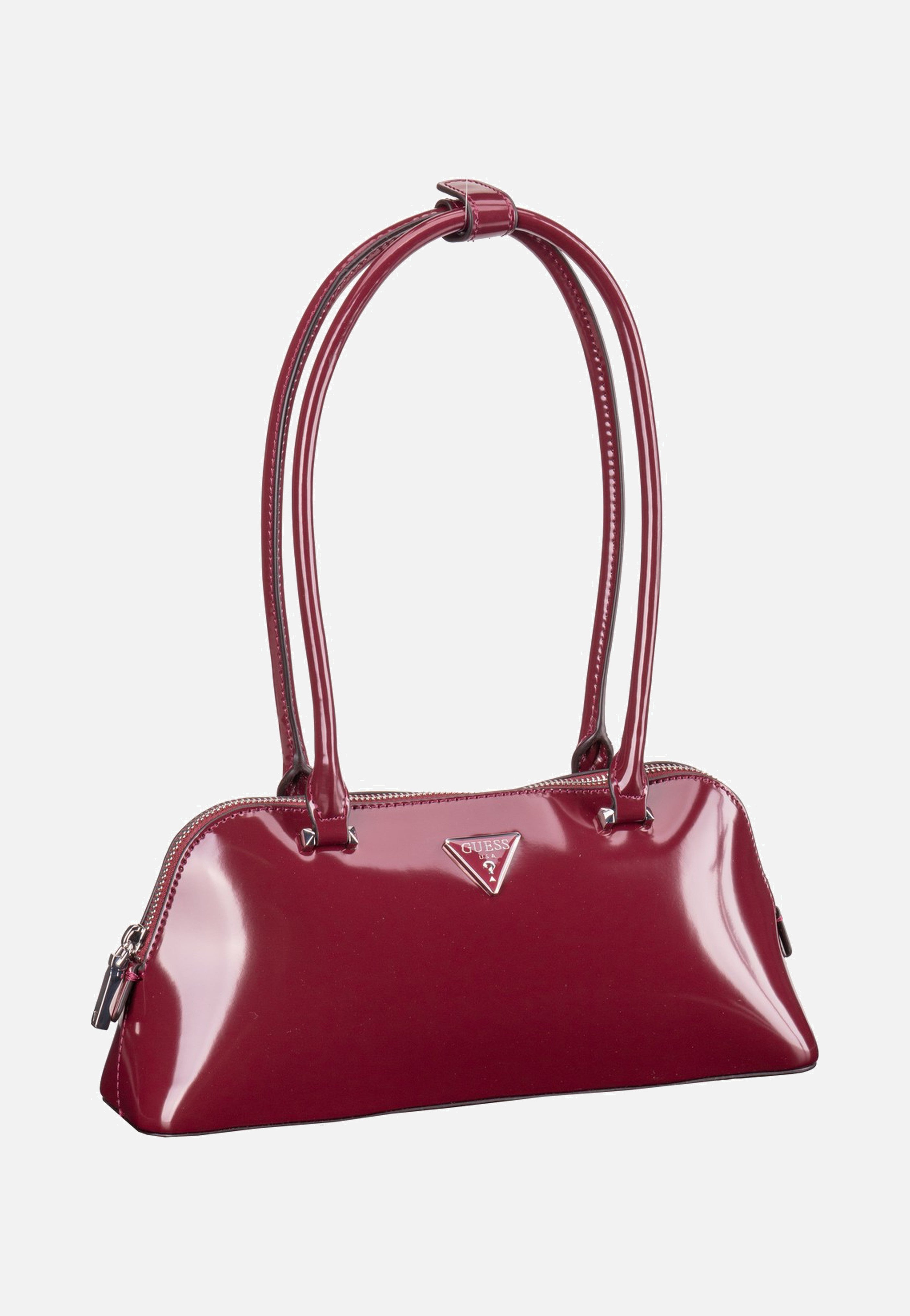 Guess - Arnela Shoulder Satchel Burgundy - Evening Bag | Women-Image