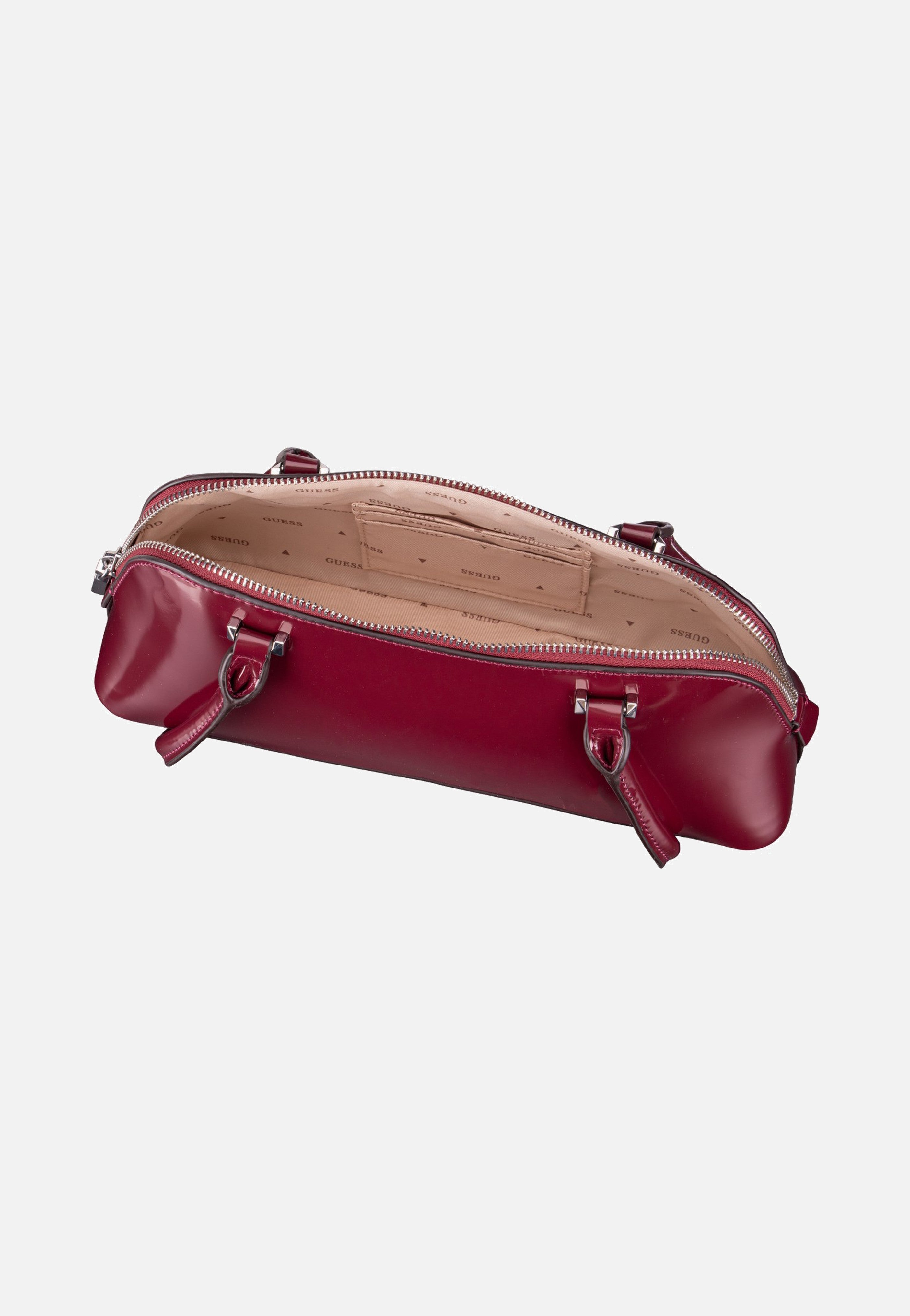 Guess - Arnela Shoulder Satchel Burgundy - Evening Bag | Women-Image
