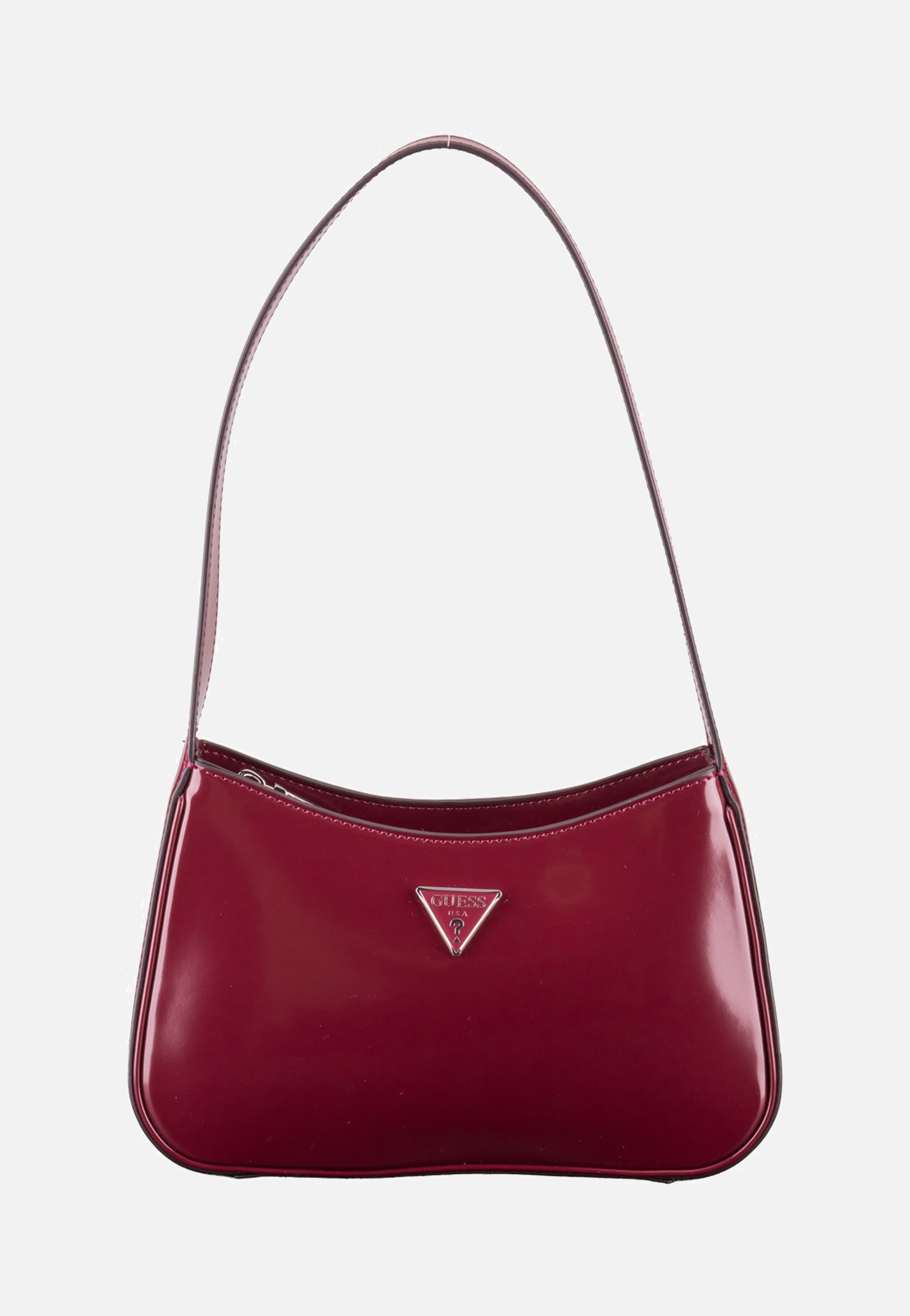 Guess Arnela Top Zip SHB Burgundy Evening Bag