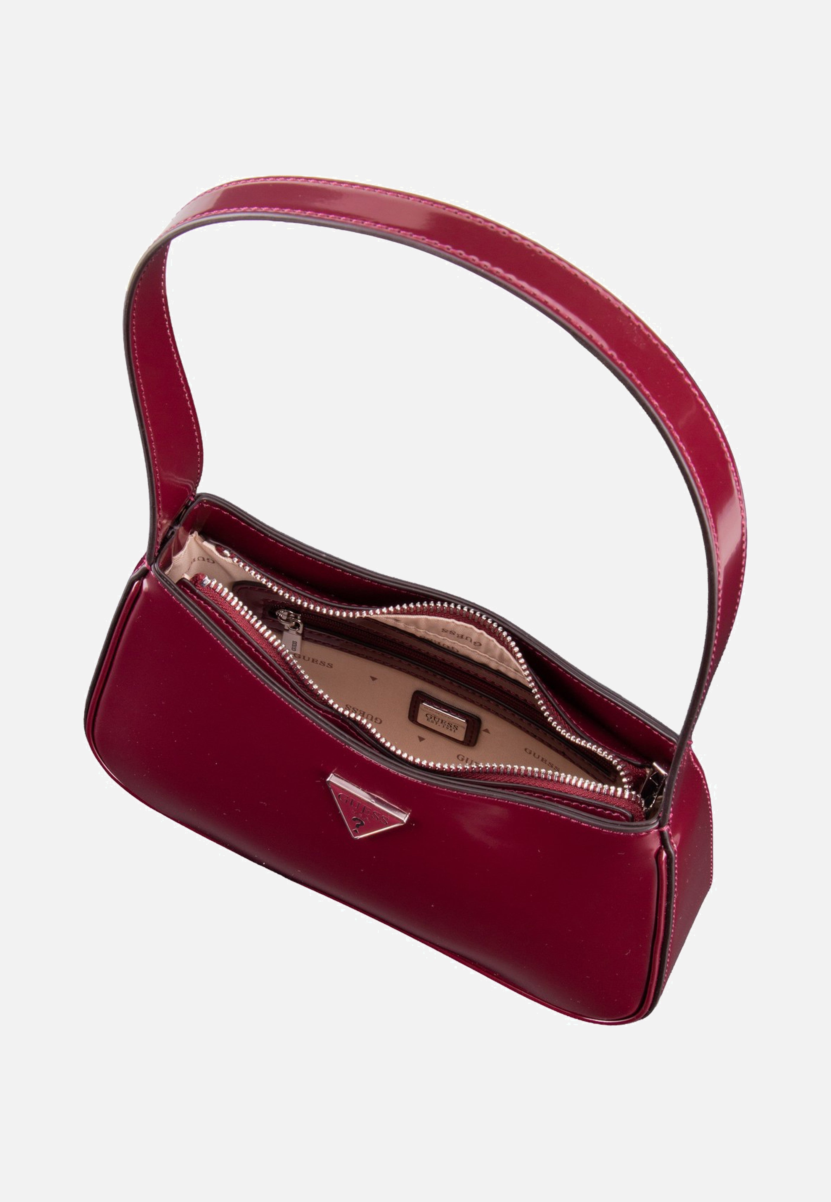 Guess Arnela Top Zip SHB Burgundy Evening Bag