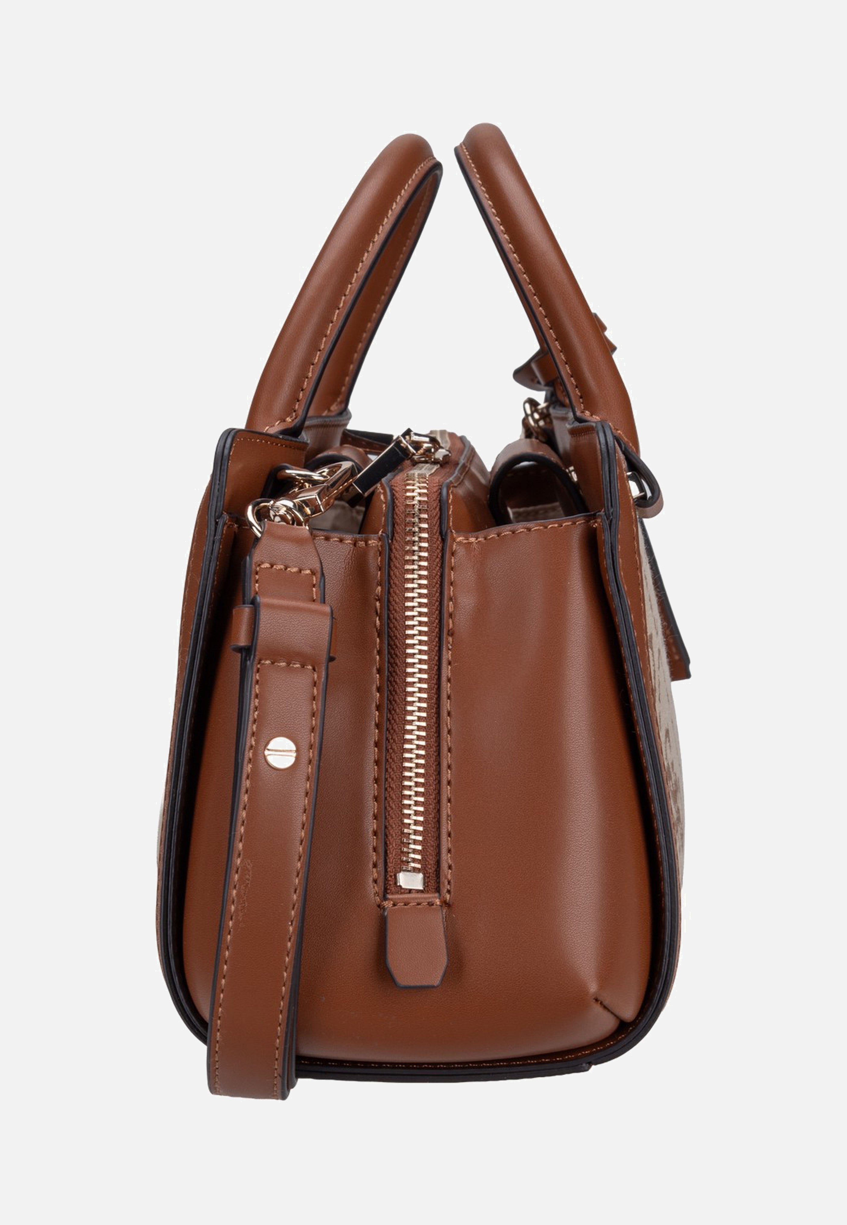 Guess Audrey Logo Small Girlfriend 55060 Latte Logo Handle Bag