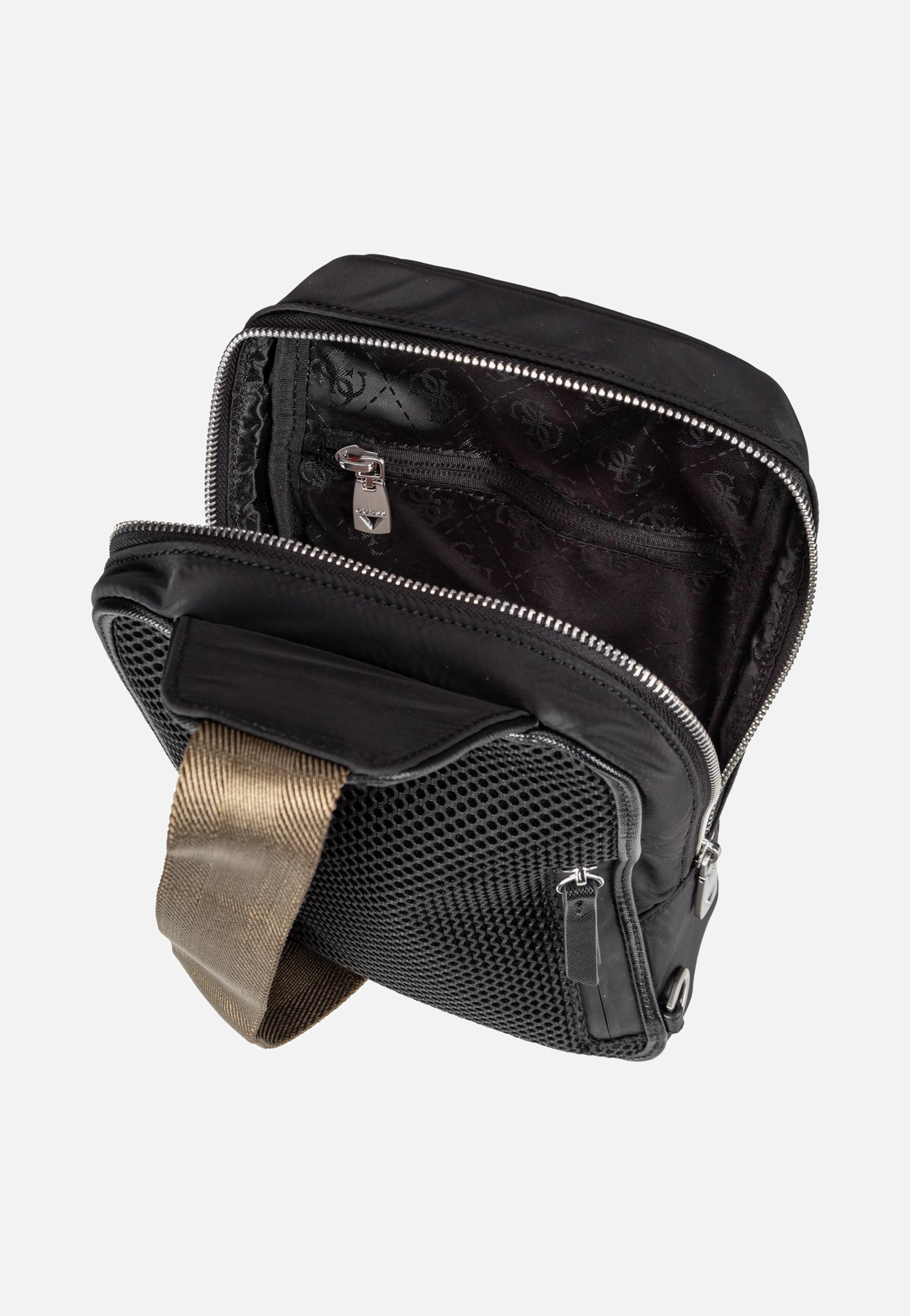 Guess Berlin Multipocket Crossover Black Crossbody Bag