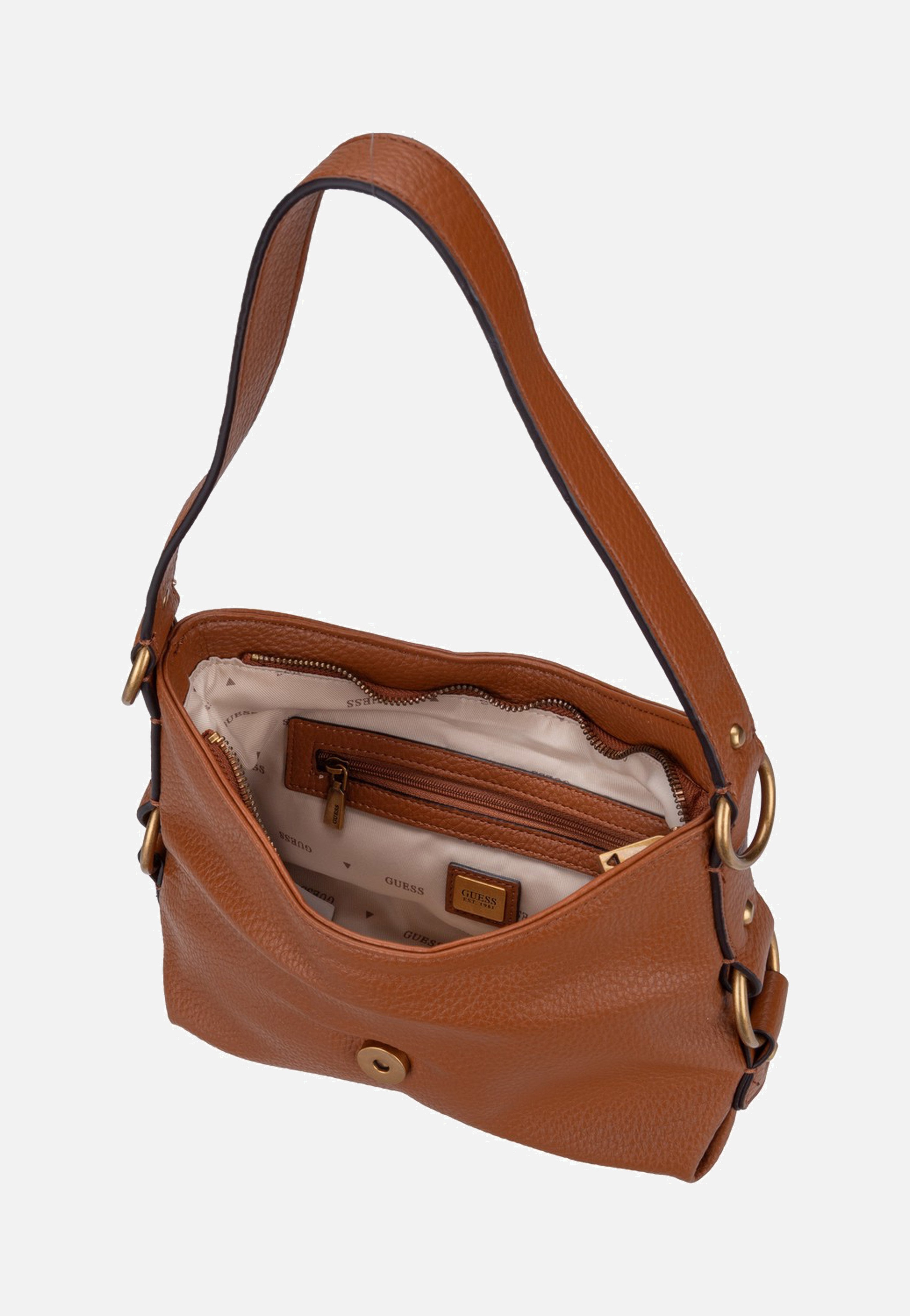 Guess Camden Mini 8720 Cognac Shoulder Bag