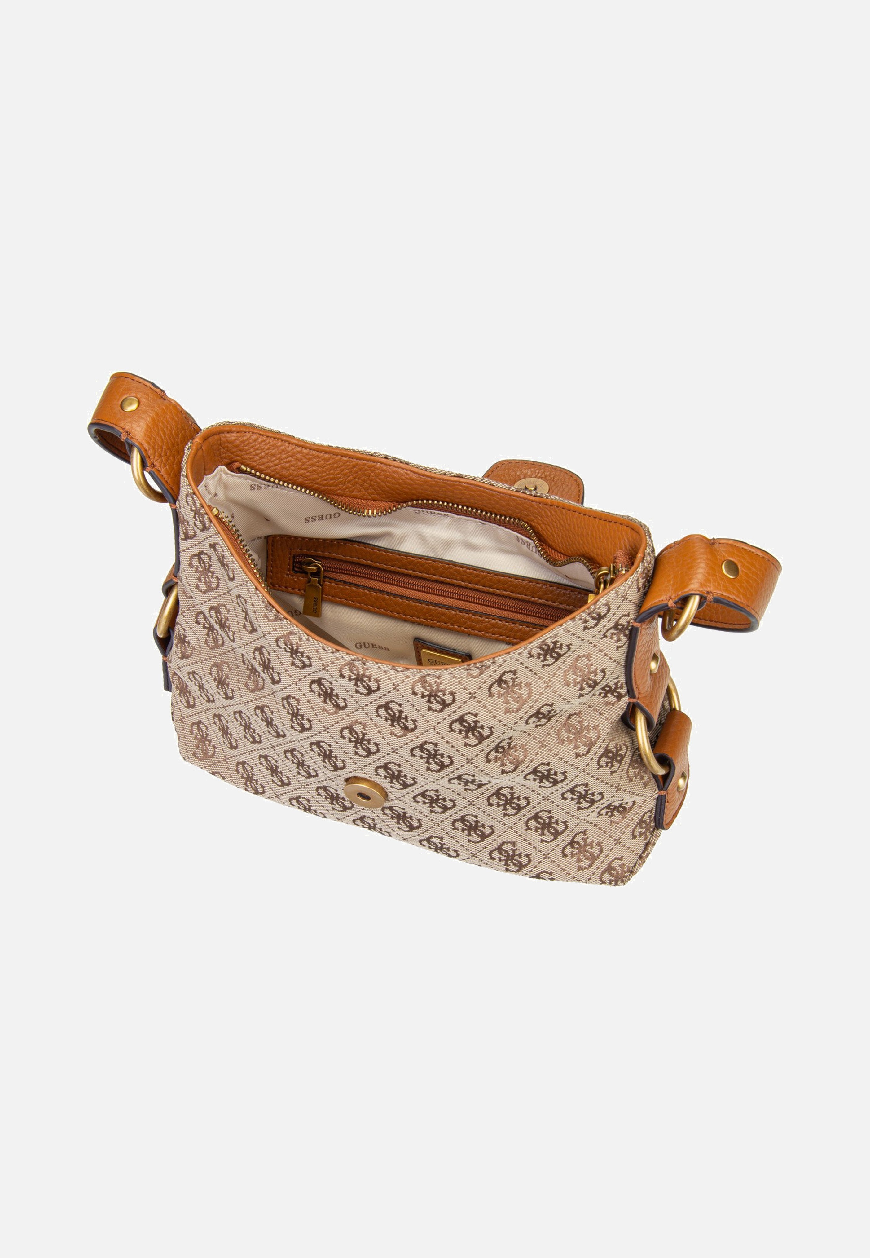 Guess Camden Mini 8720 Latte Logo Shoulder Bag