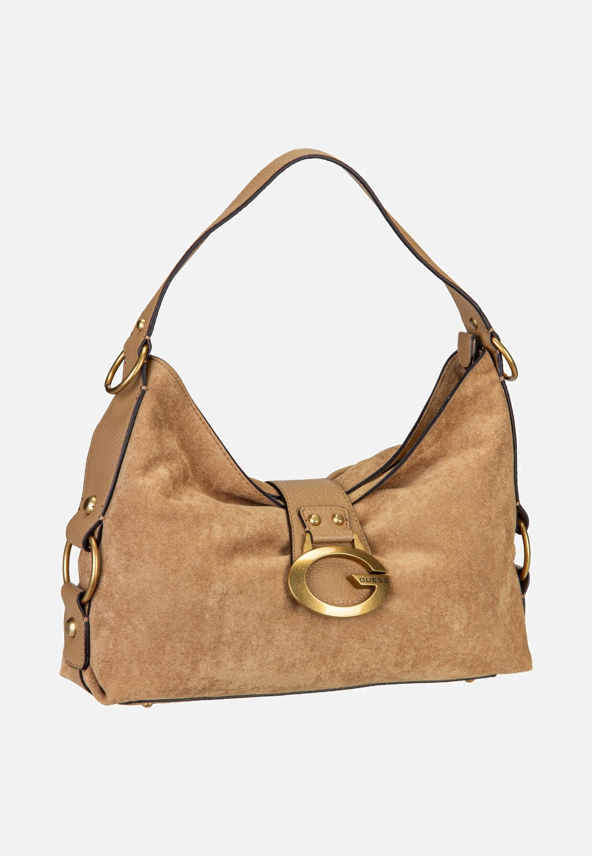 Guess Camden Shoulder Suede 8180 Tan Bolso de hombro