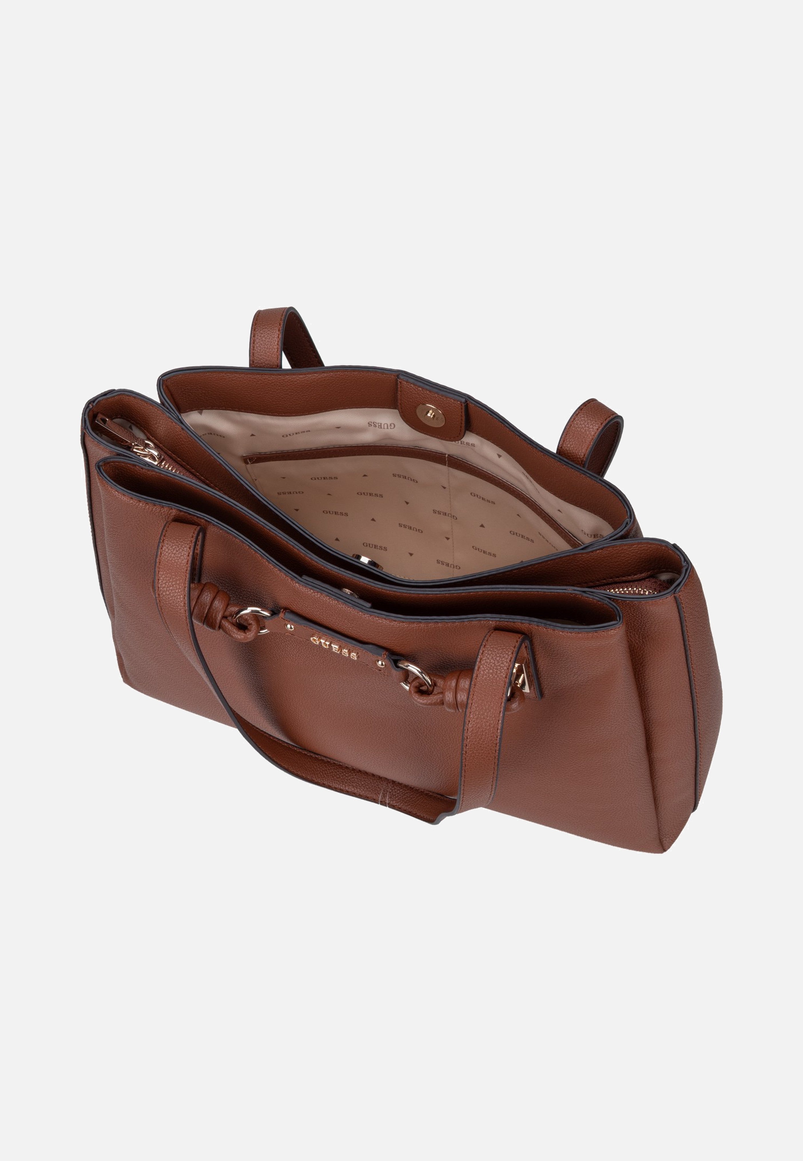 Guess Camelia 3 Comp 42230 Cognac Shoulder Bag