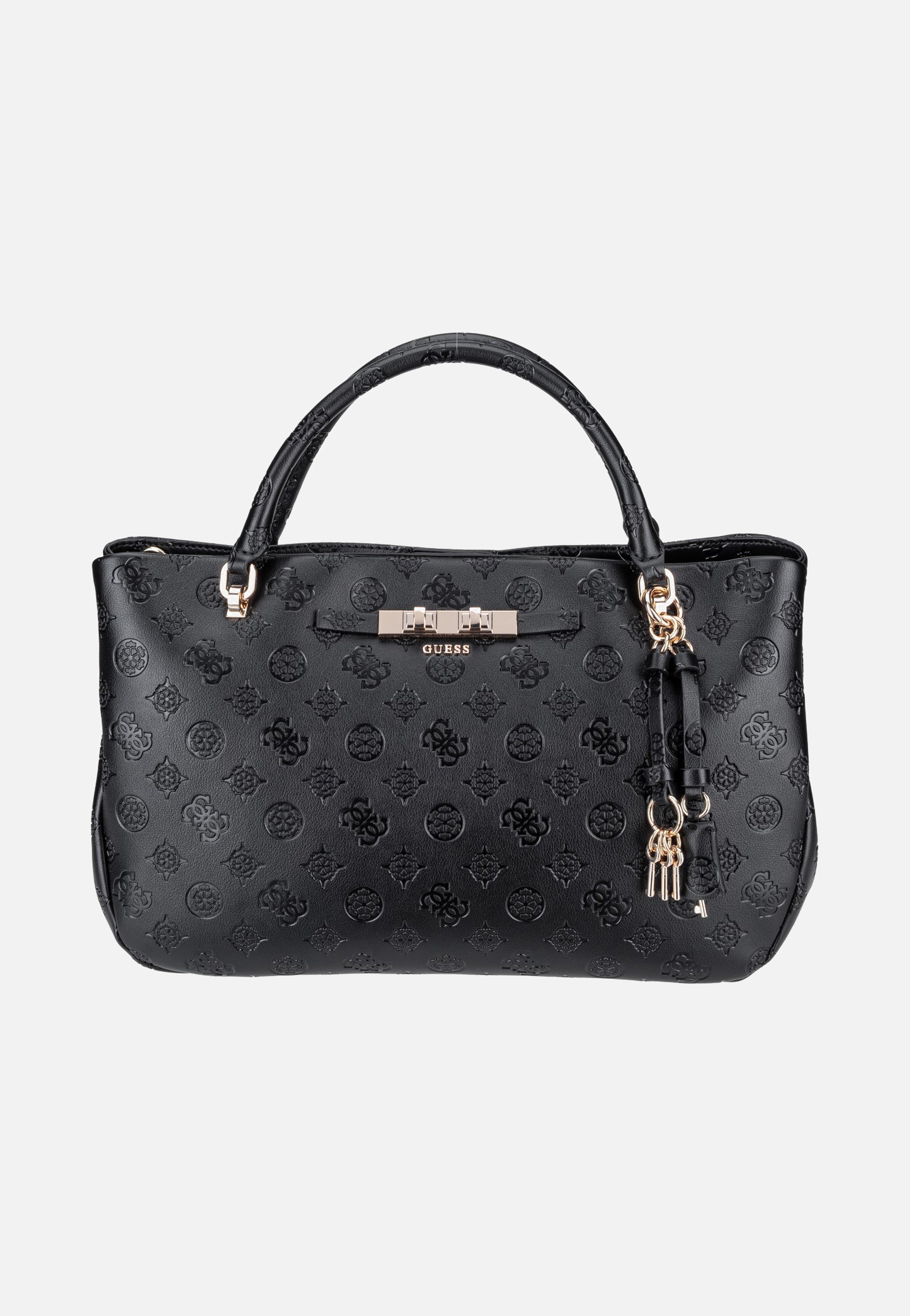 Guess Carmella Girlfriend 25060 Black Logo Satchel