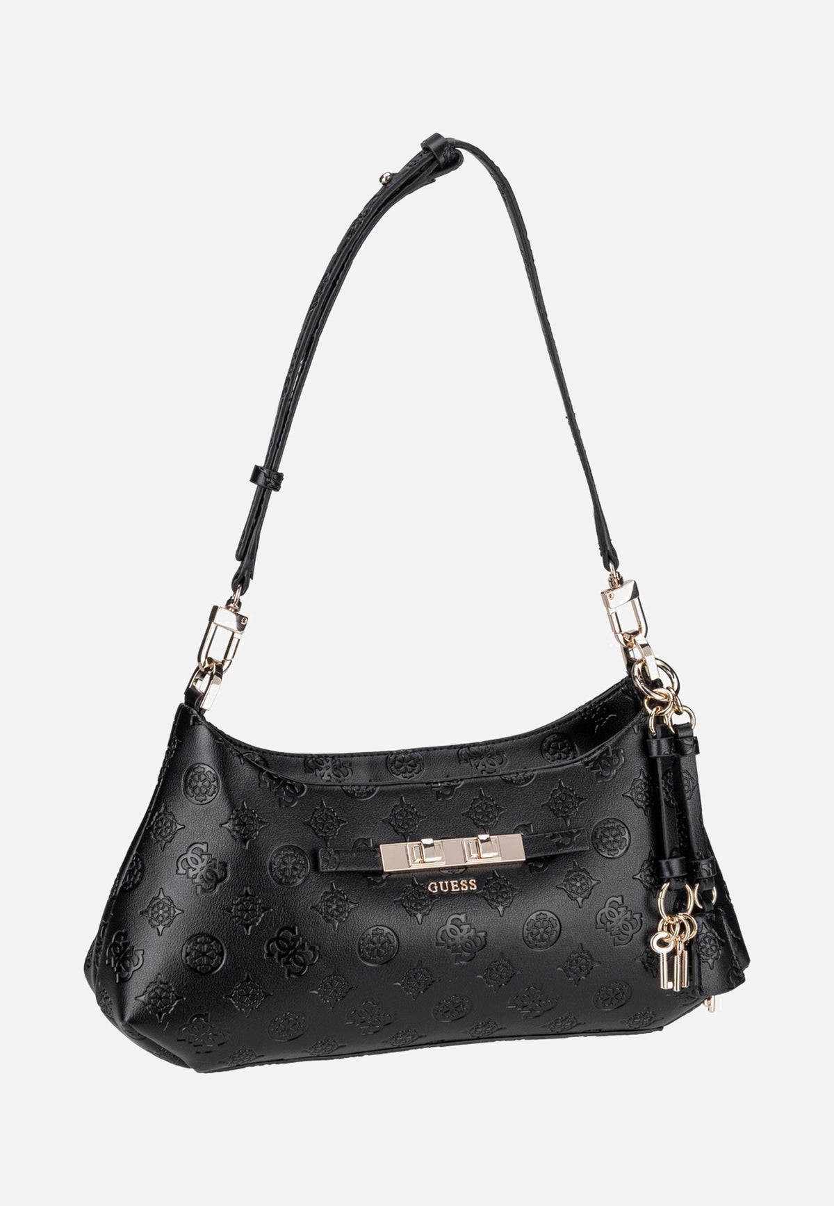 Guess Carmella Shoulder 25180 Black Logo Sac à bandoulière