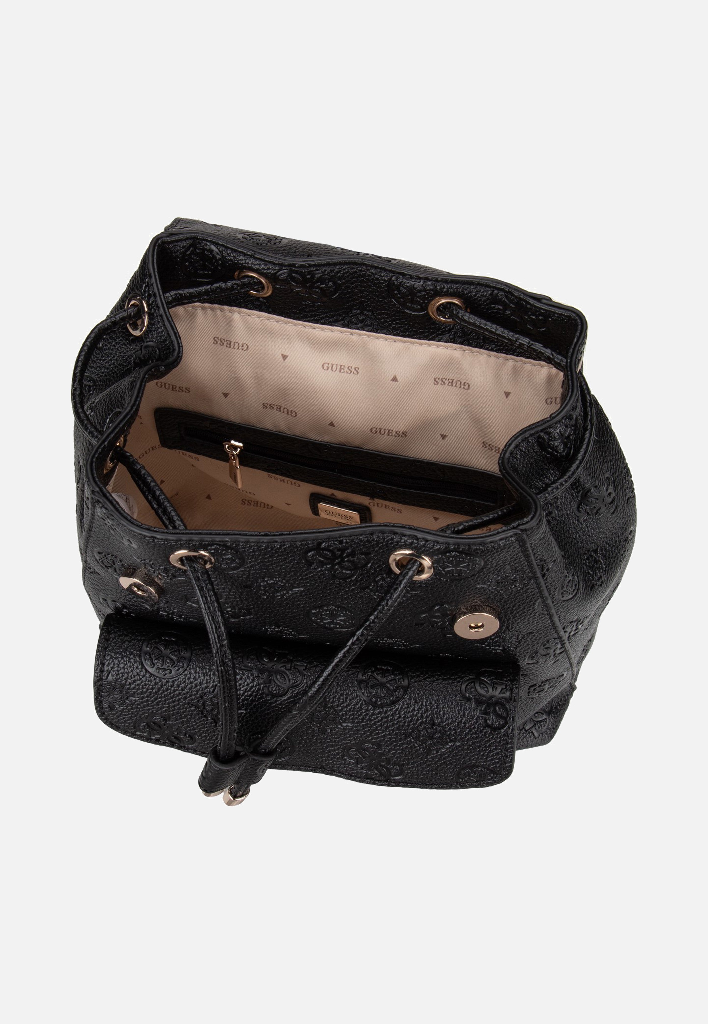 Guess - Cresidia II Sml Flap Black Logo - Backpack | Women-Image