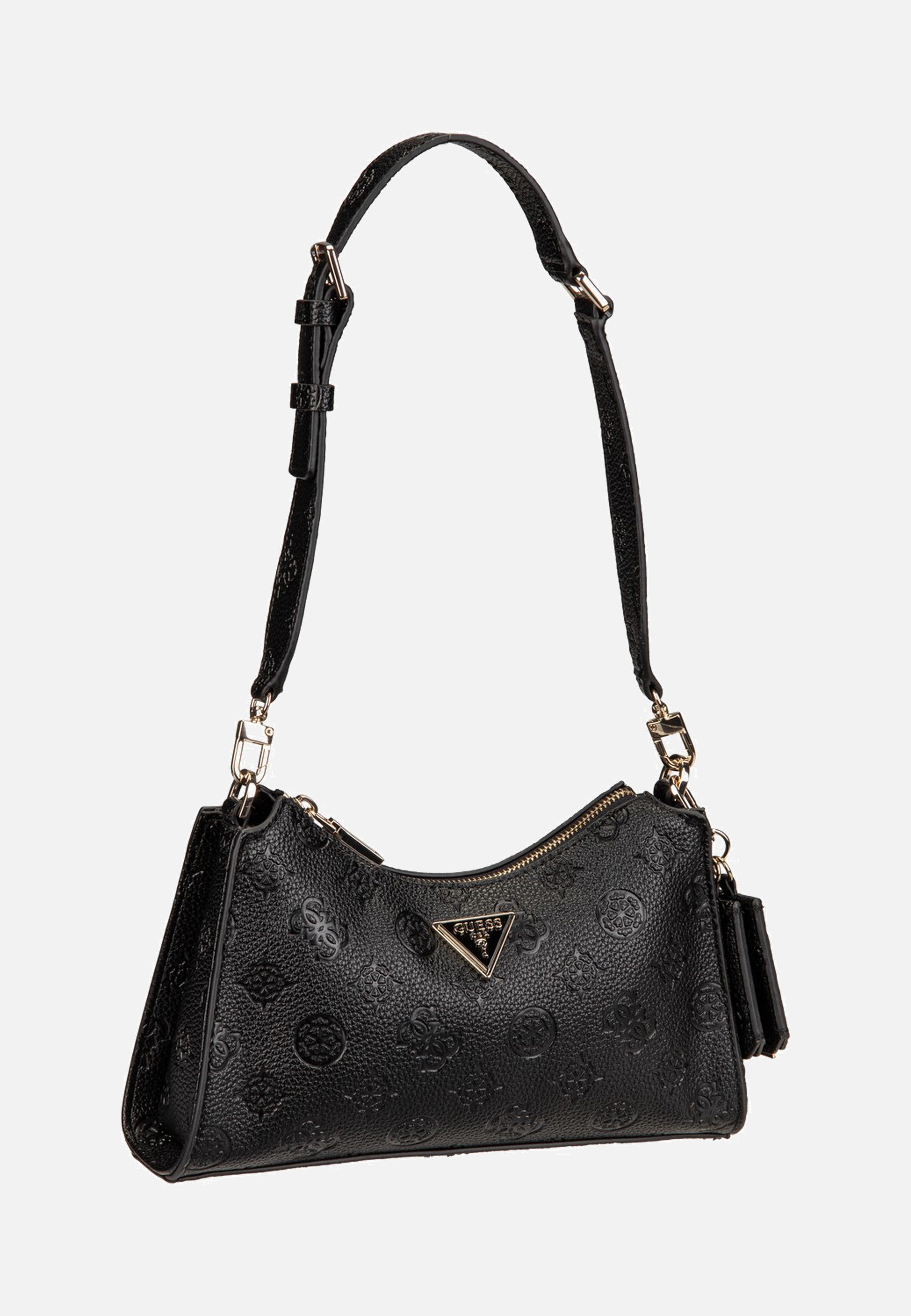Guess Cresidia II Top Zip Shldr Black Logo Shoulder Bag