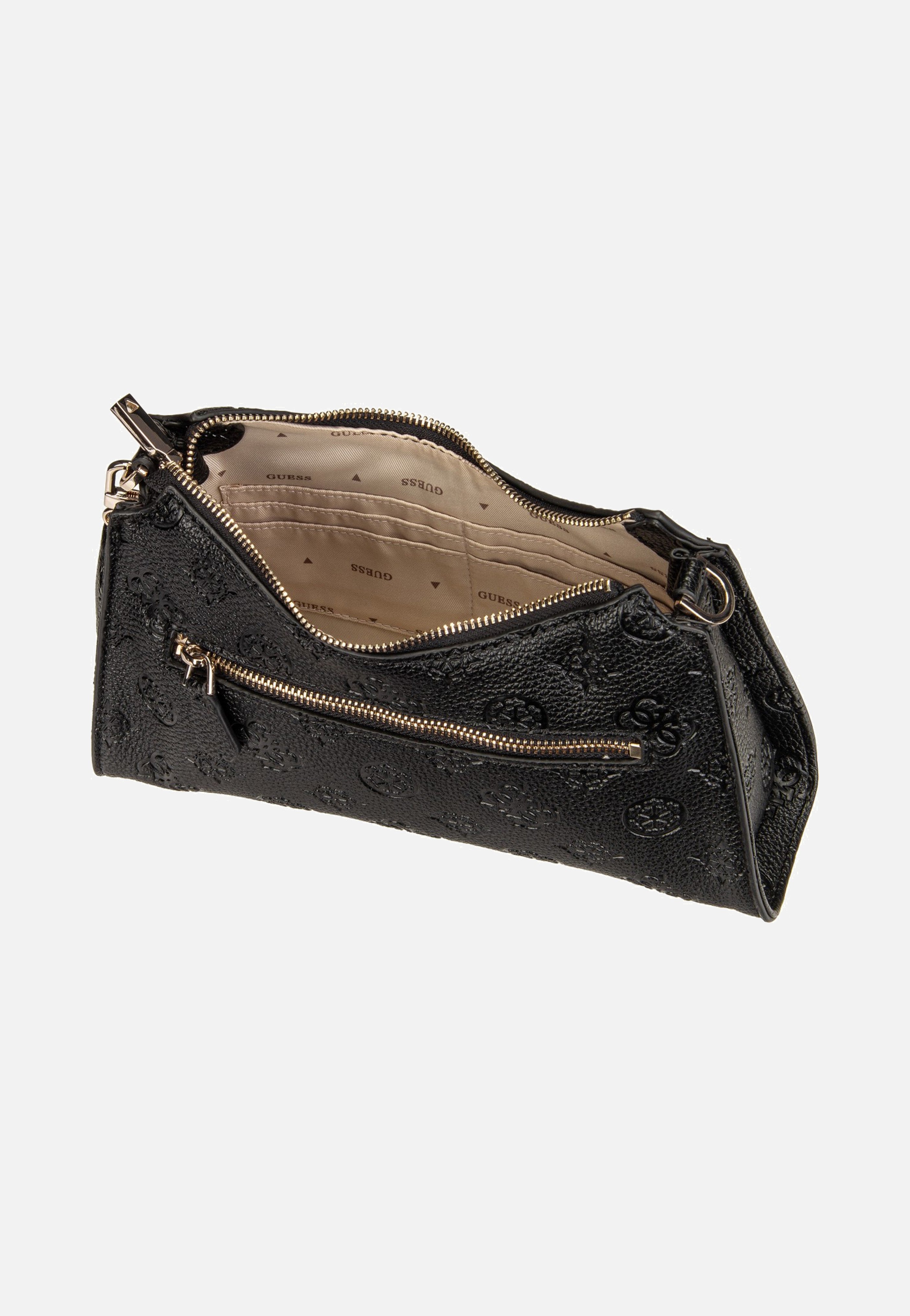 Guess Cresidia II Top Zip Shldr Black Logo Shoulder Bag
