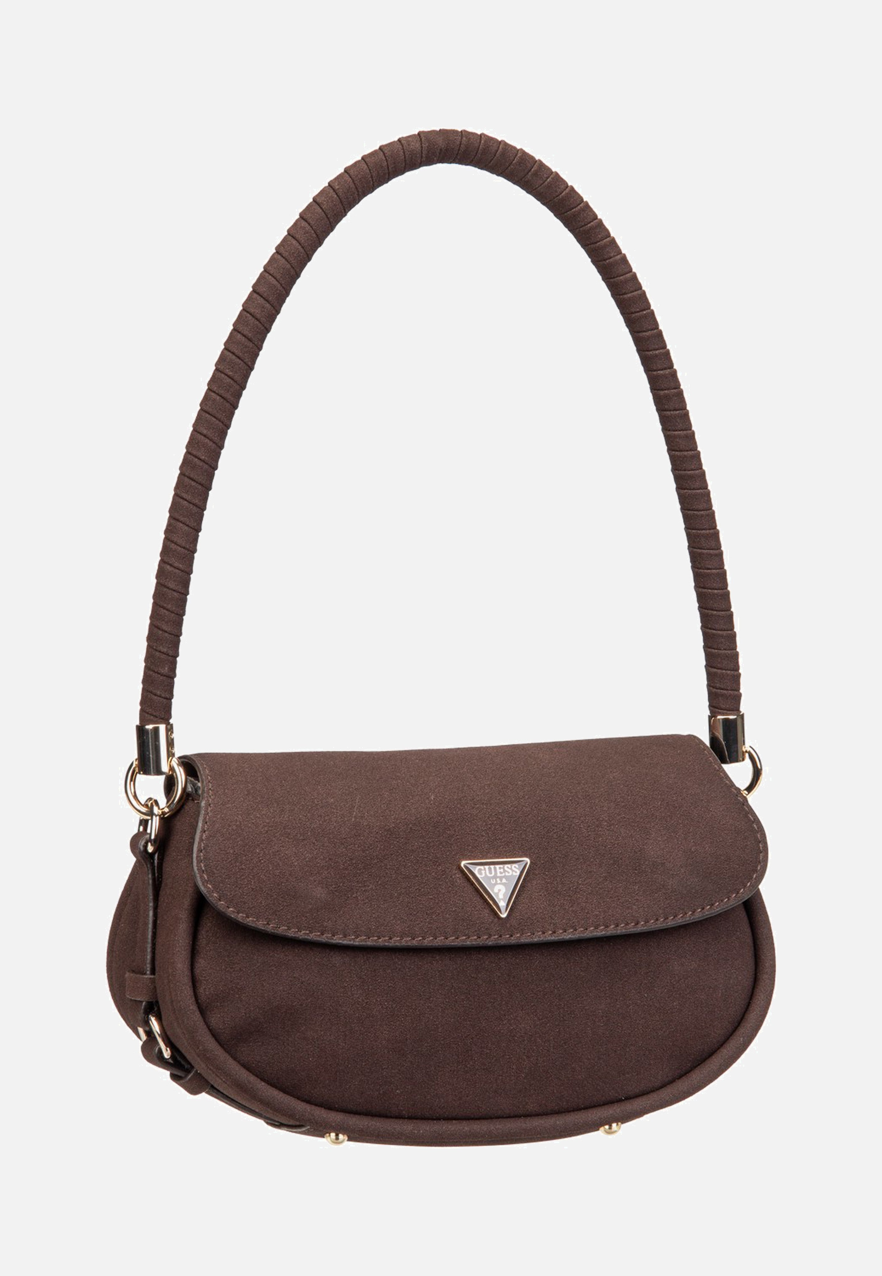 Guess Danya Flap Shoulder Espresso Shoulder Bag