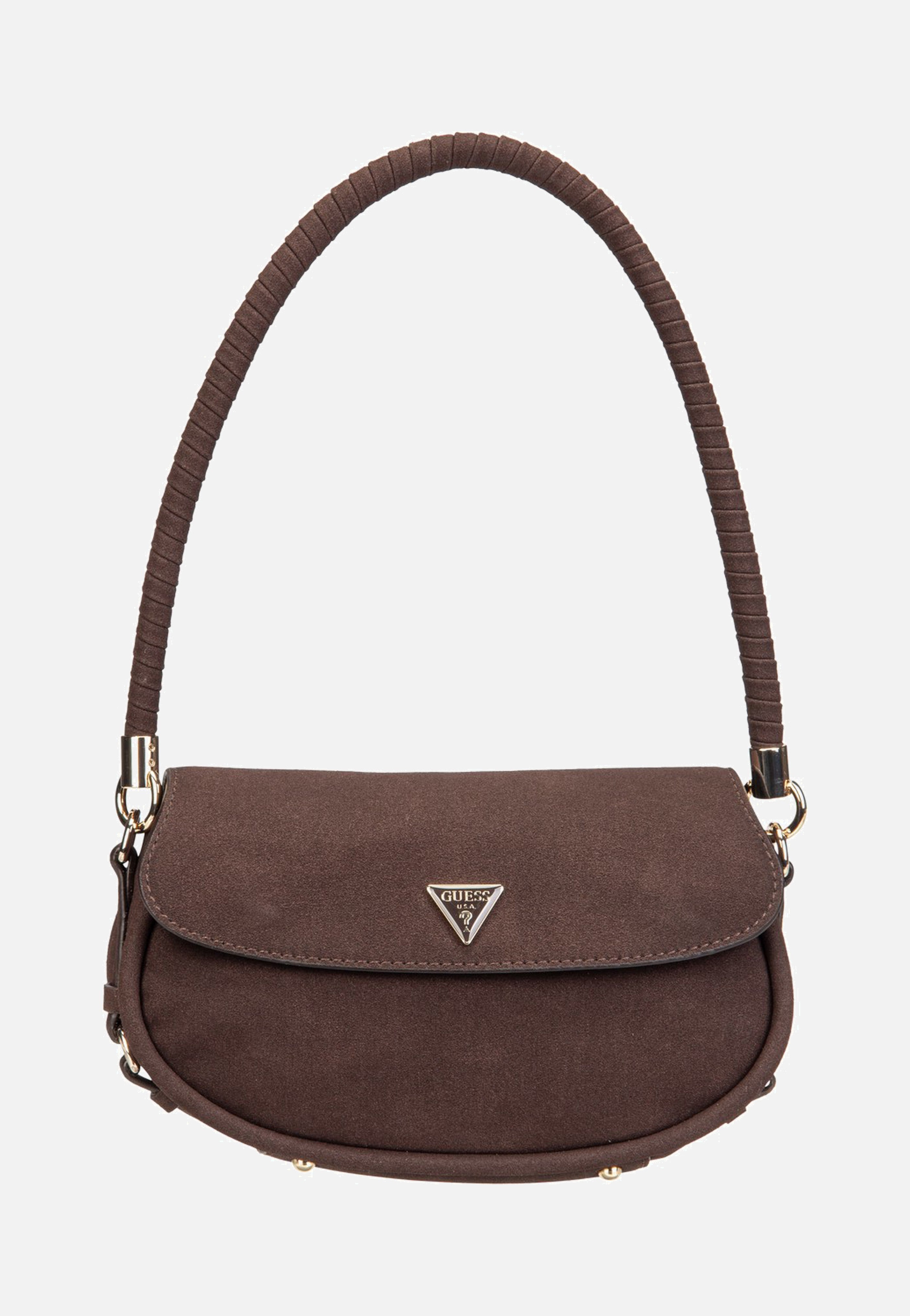 Guess Danya Flap Shoulder Espresso Shoulder Bag
