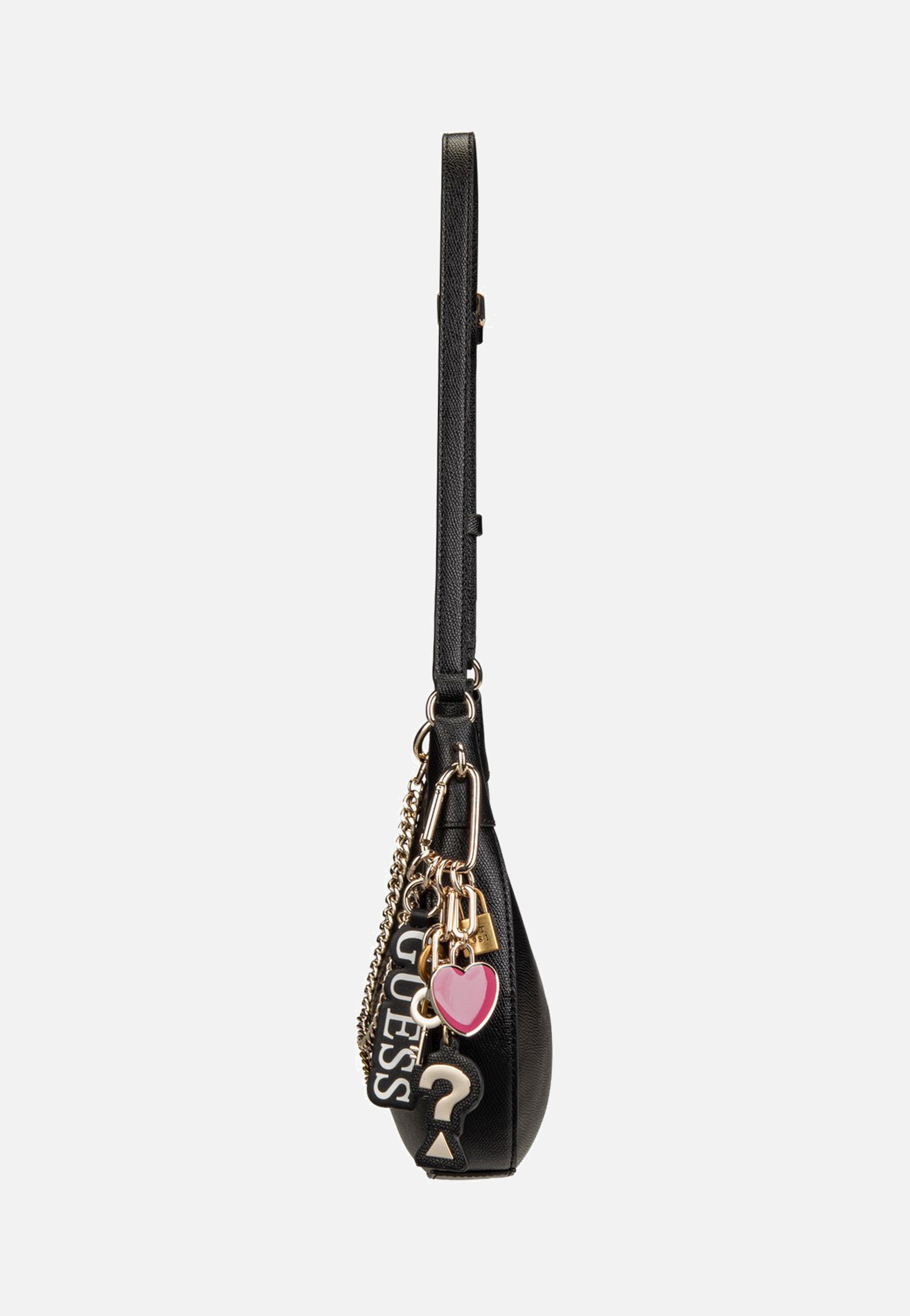 Guess Davina Shoulder Black Shoulder Bag