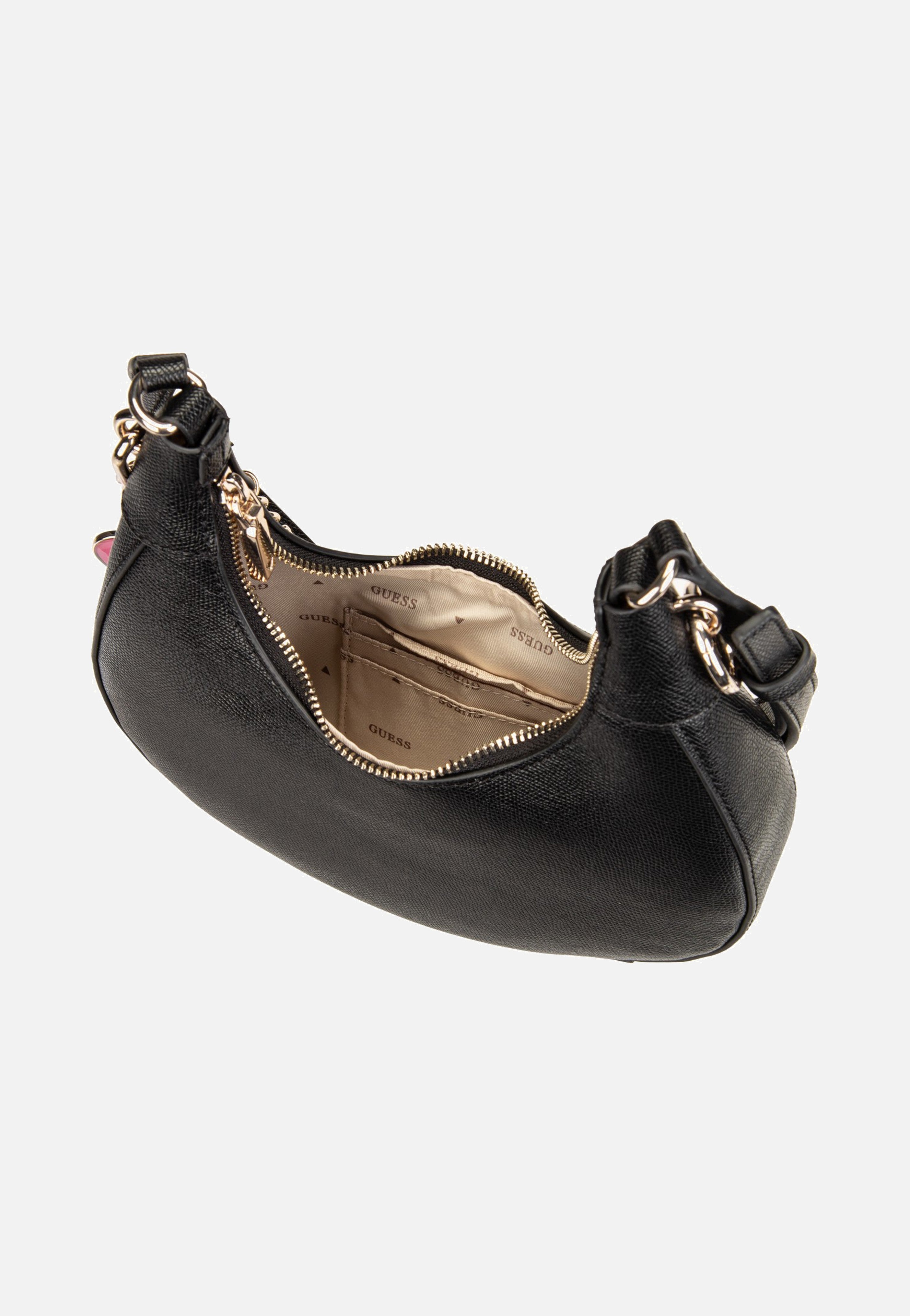 Guess Davina Shoulder Black Shoulder Bag