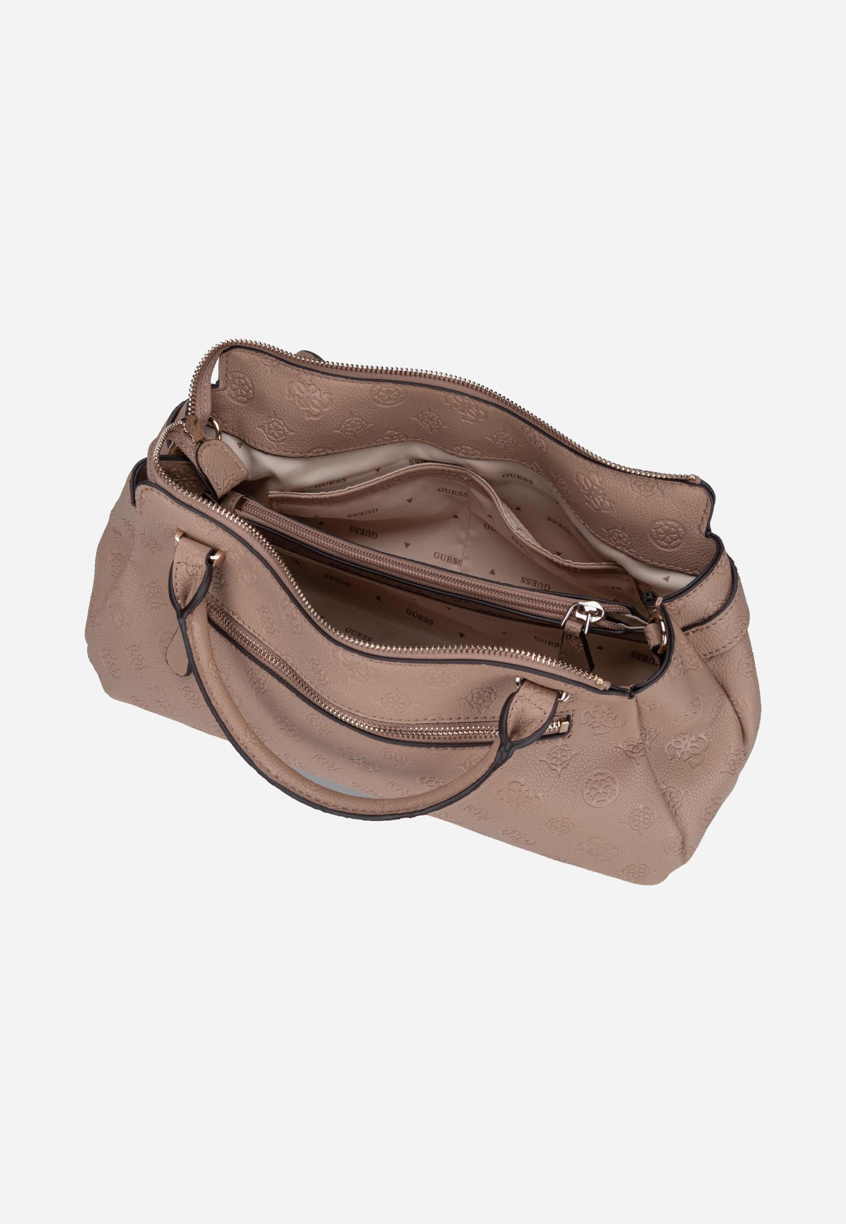 Guess Ella Logo Girlfriend 46050 Beige Logo Handle Bag