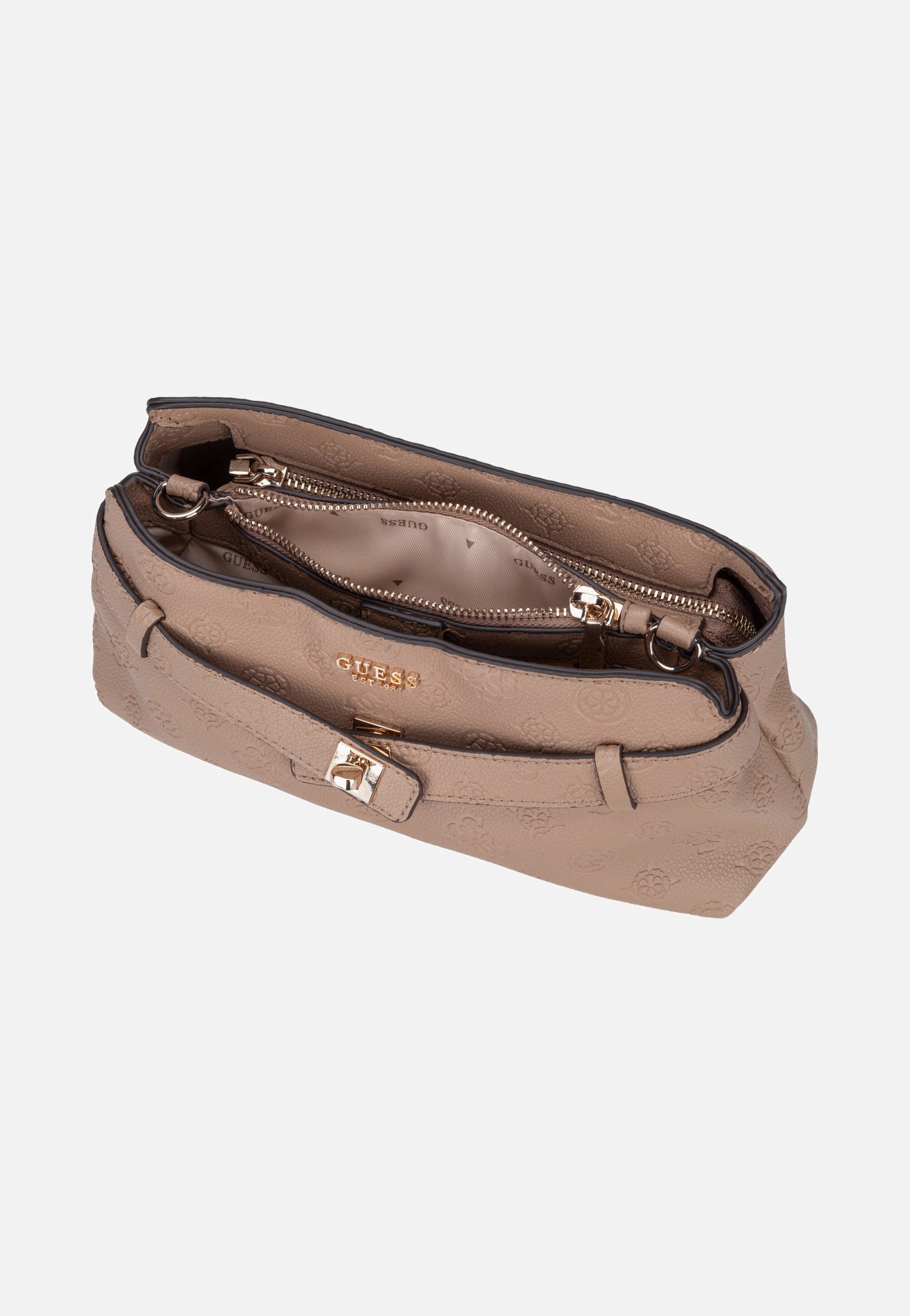Guess Ella Logo Girlfriend 46730 Beige Logo Crossbody Bag