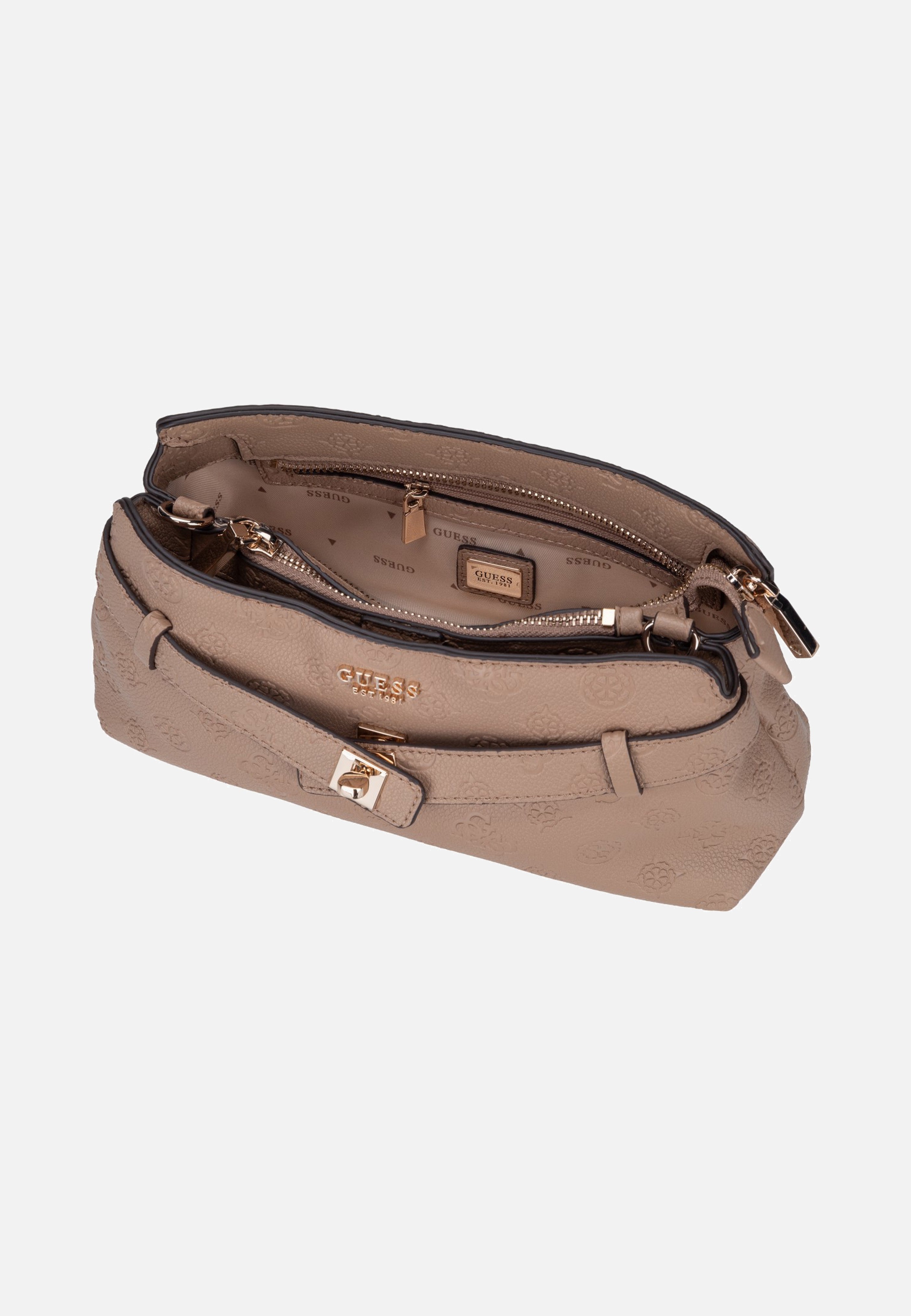 Guess Ella Logo Girlfriend 46730 Beige Logo Crossbody Bag