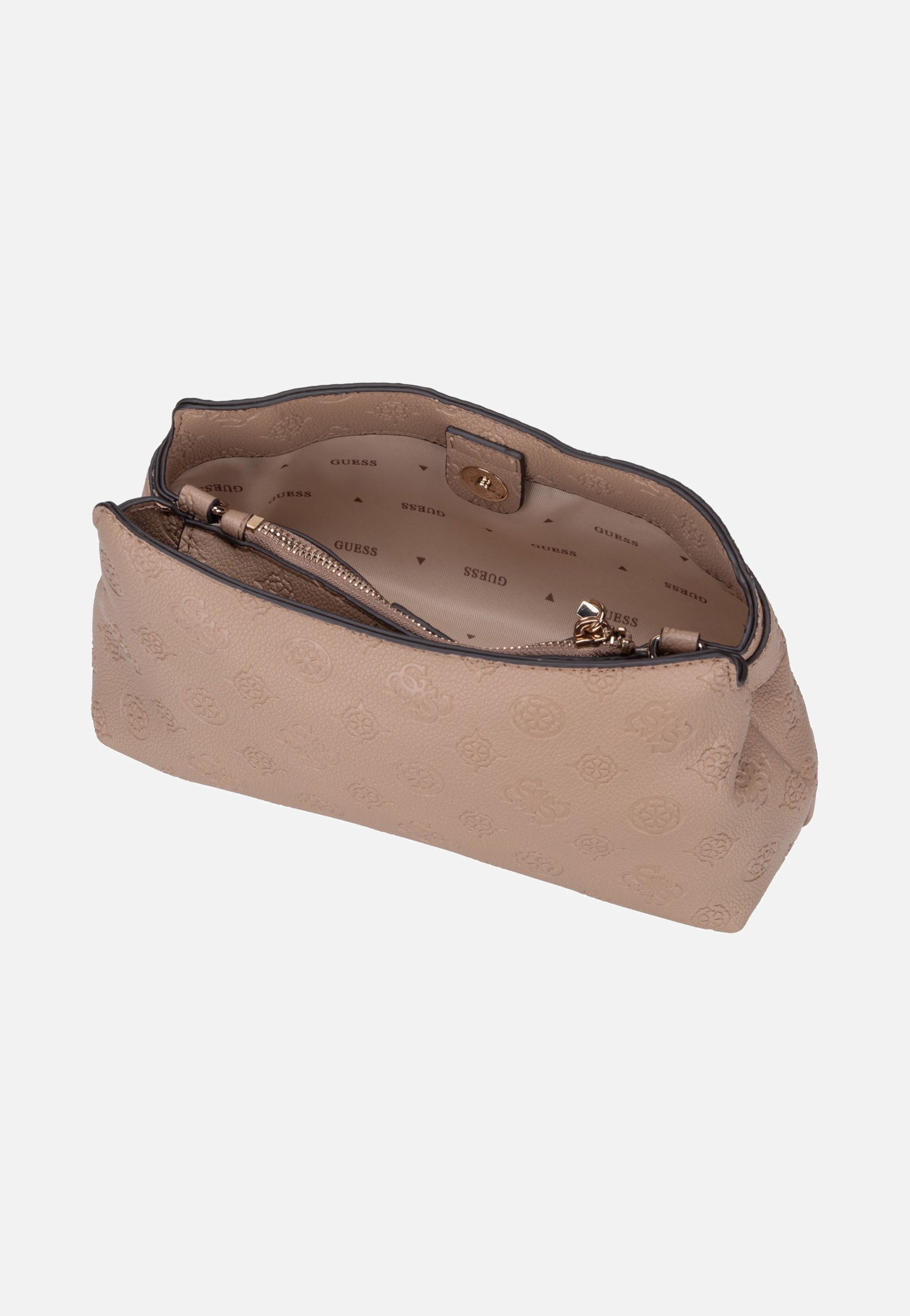 Guess Ella Logo Girlfriend 46730 Beige Logo Crossbody Bag