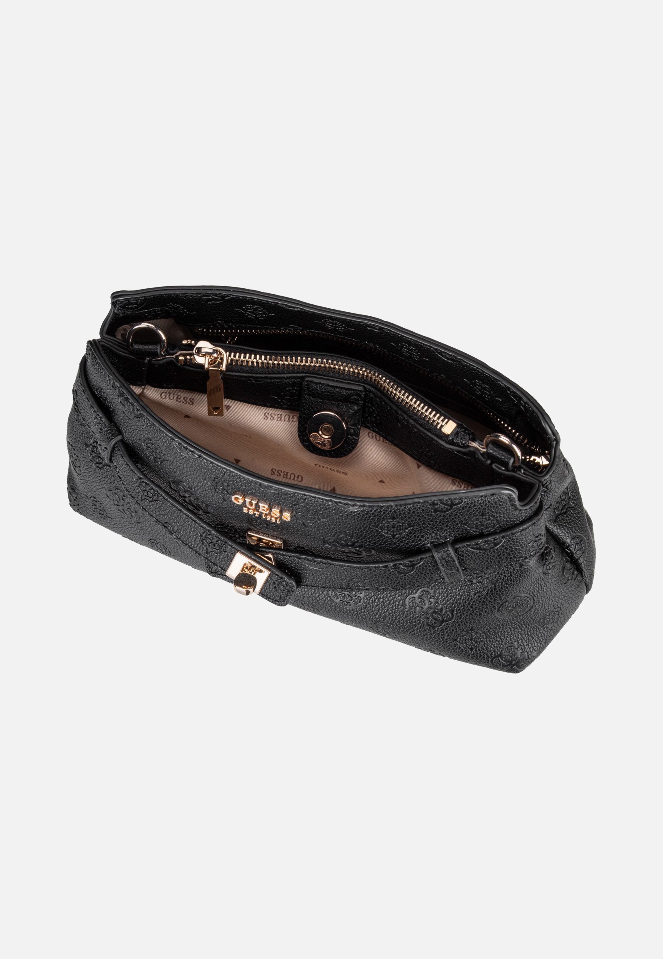 Guess Ella Logo Girlfriend 46730 Black Logo Crossbody Bag