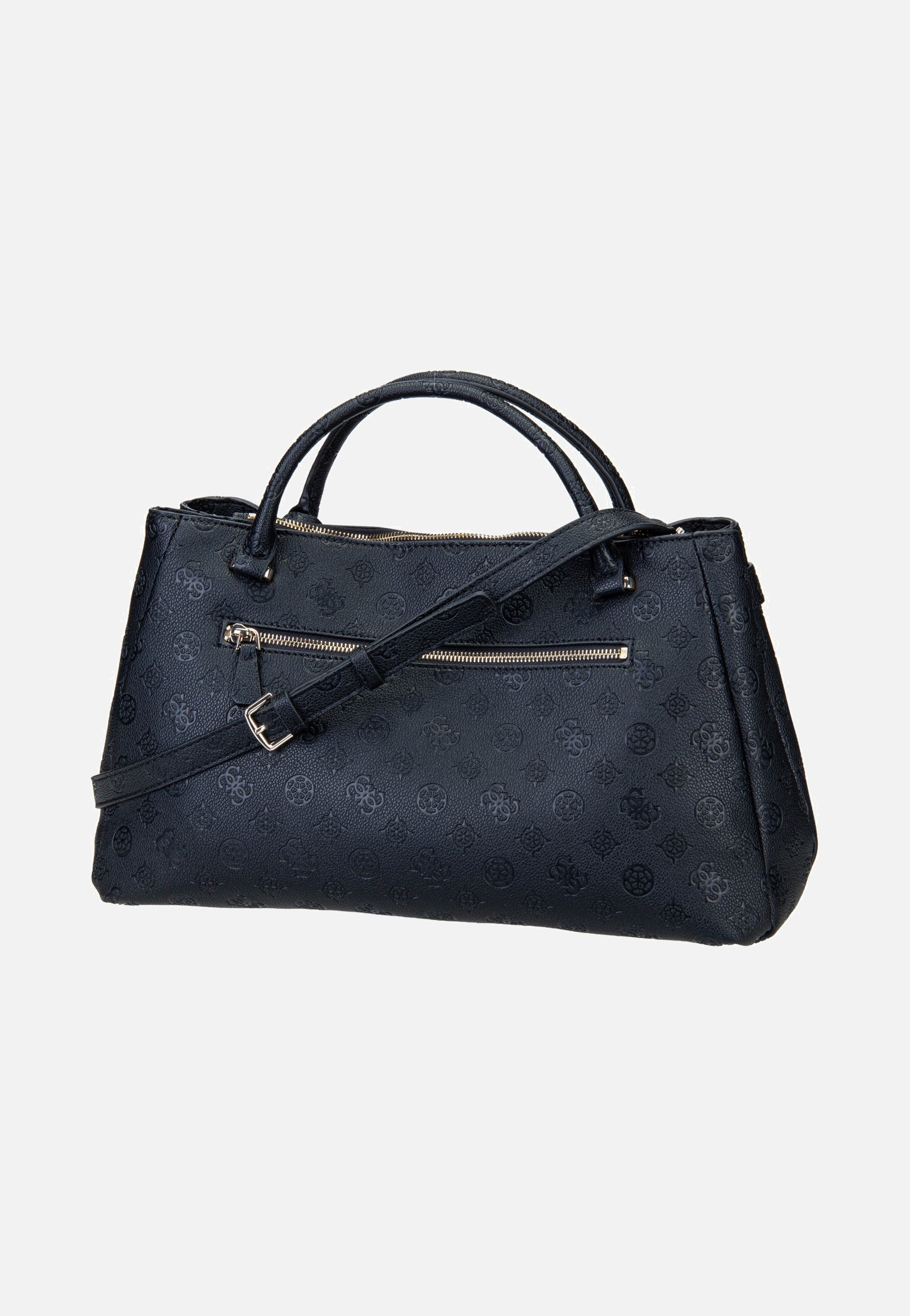 Guess Ella Logo Large Girlfriend 46060 Black Logo Satchel