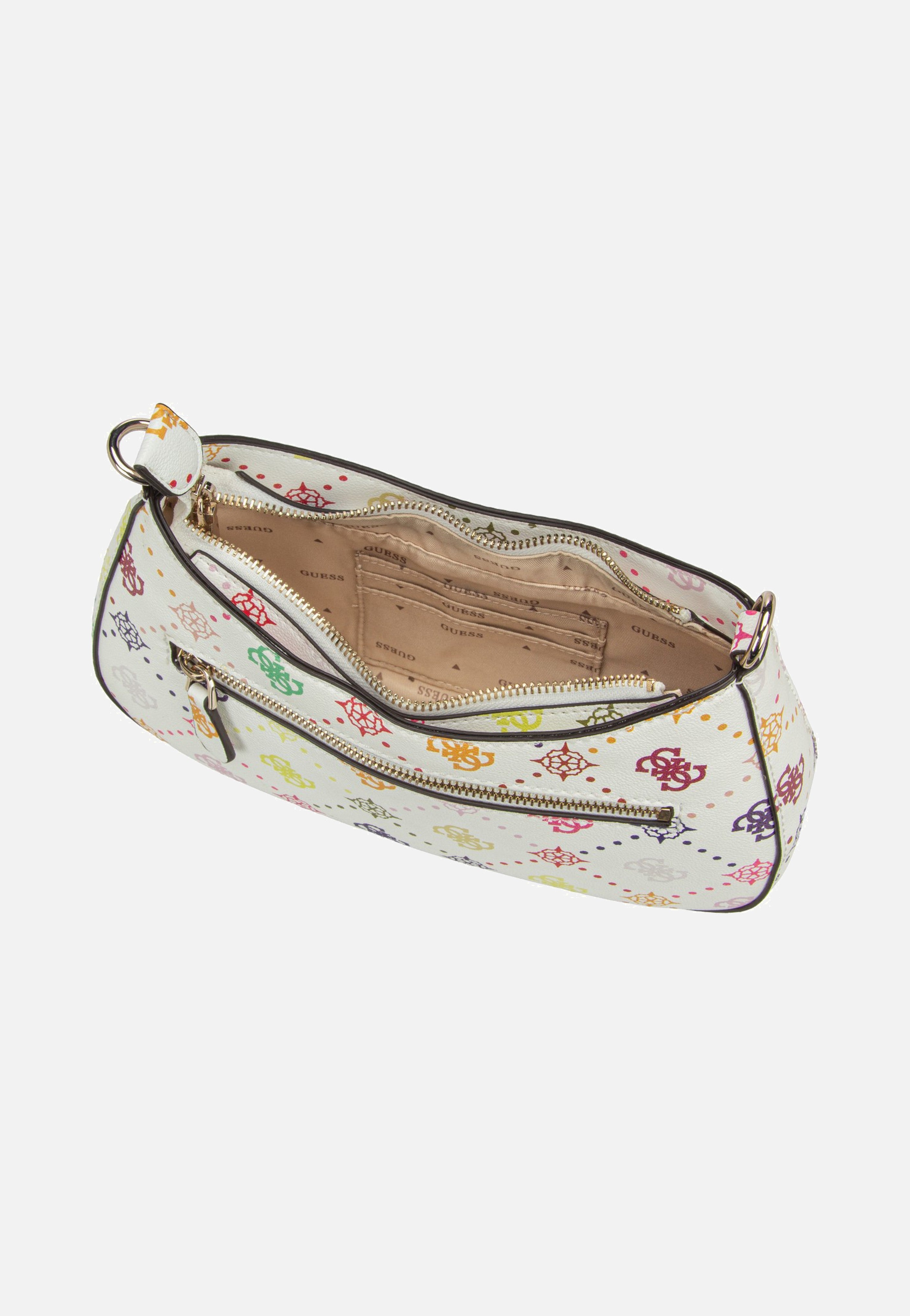 Guess - Emelie Logo Top Zip Shldr Multi Logo - Shoulder Bag | Women-Image