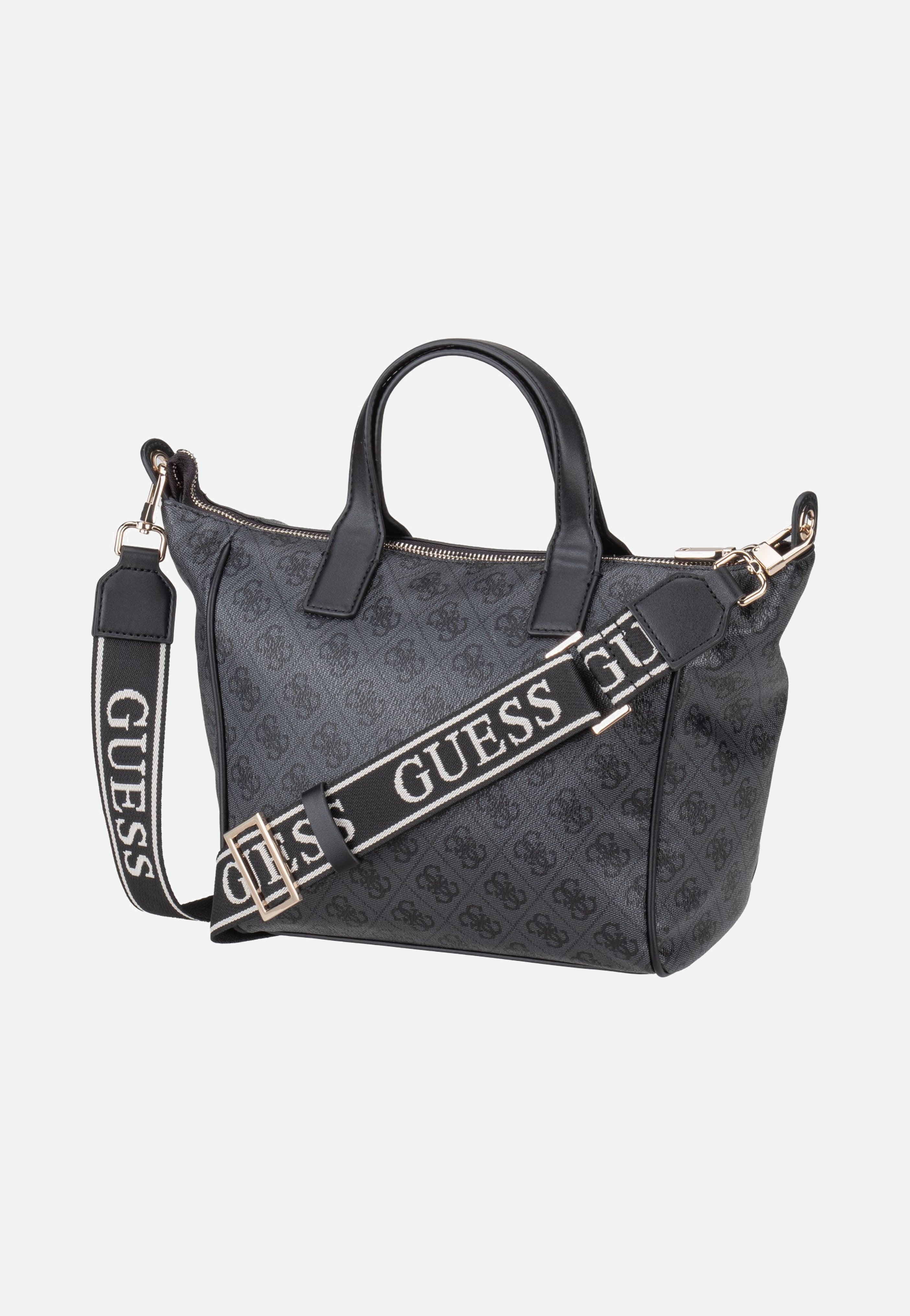 Guess Follie Small Tote Coal Logo Handle Bag