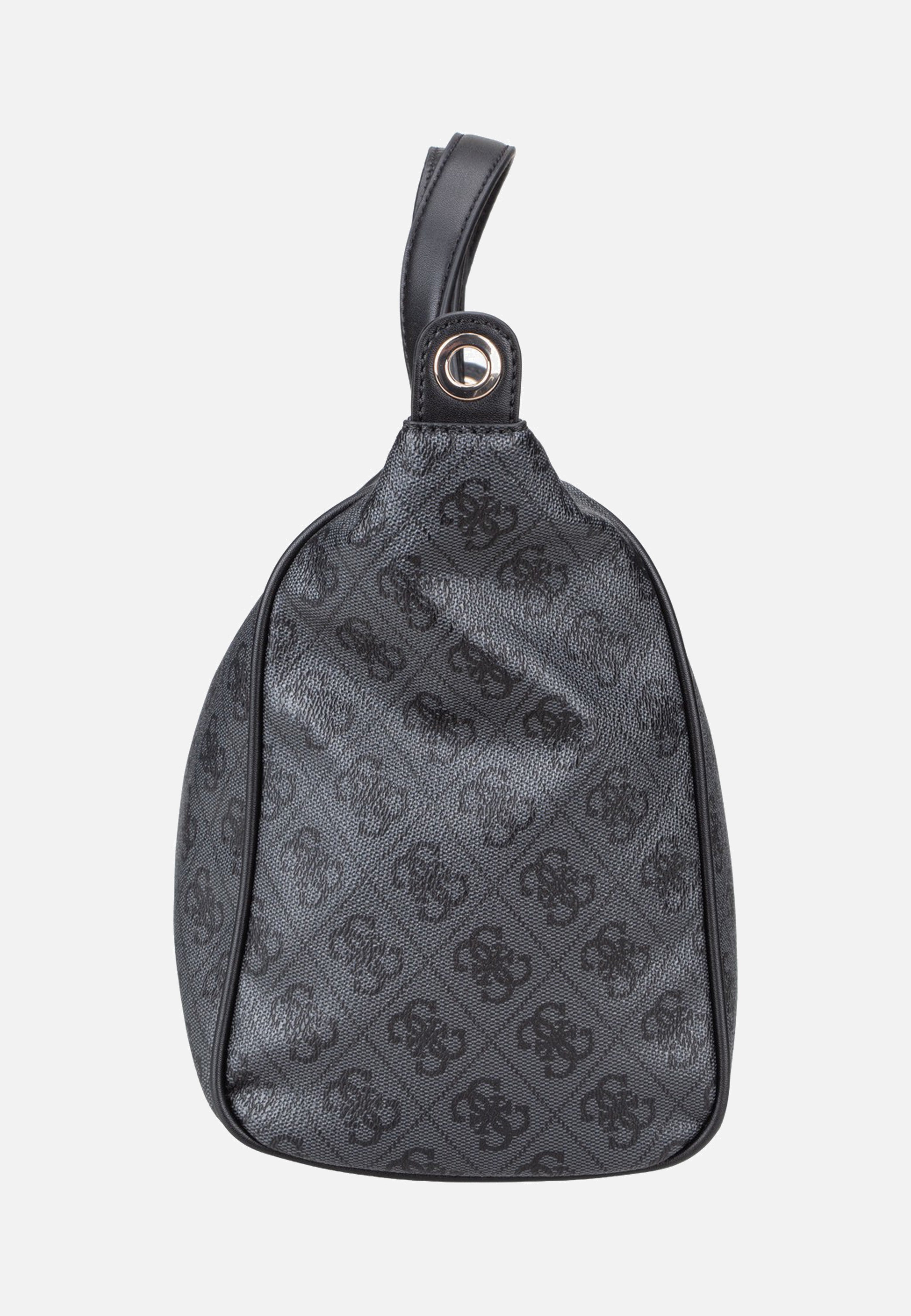 Guess Follie Small Tote Coal Logo Handle Bag