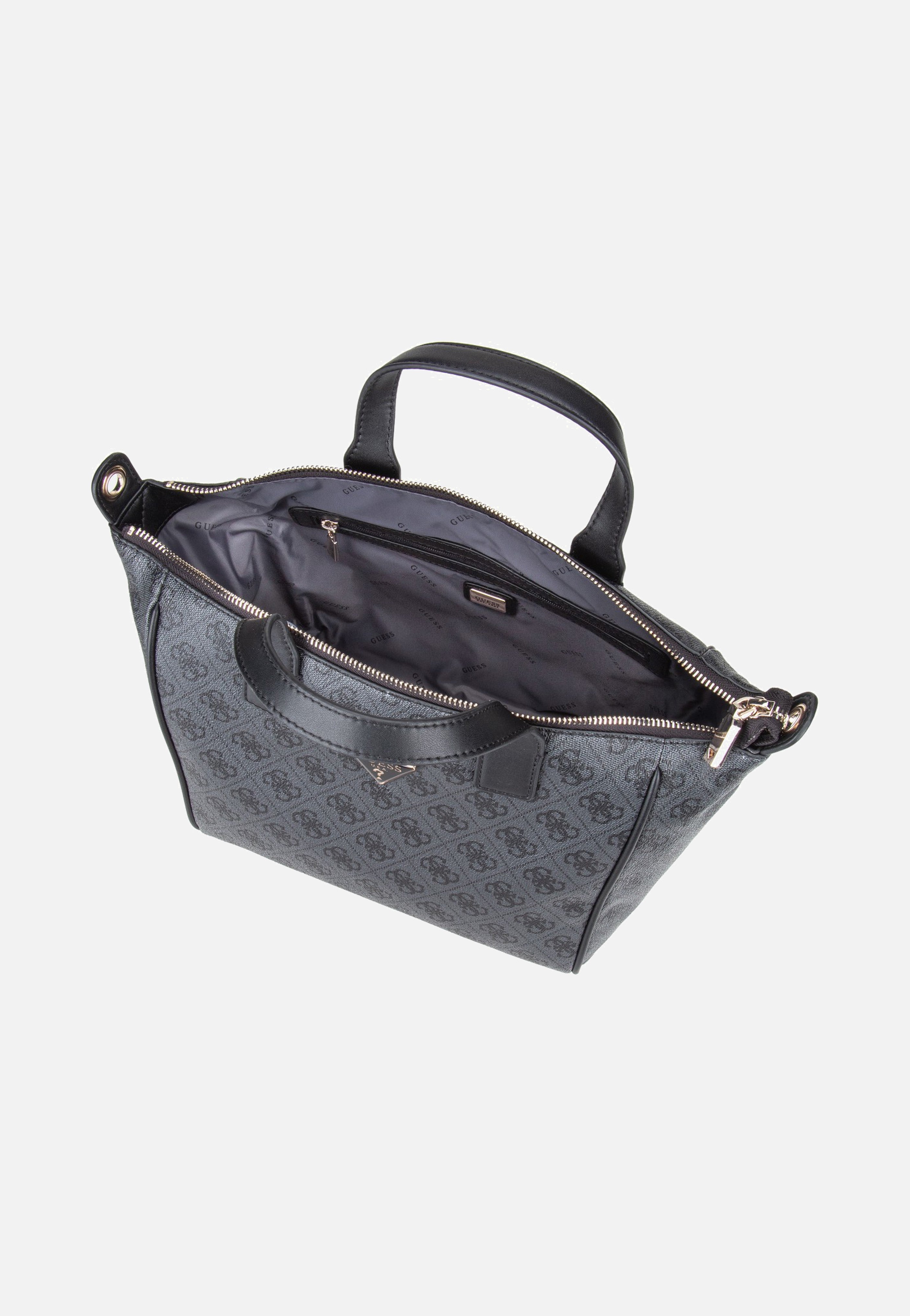 Guess - Follie Small Tote Coal Logo - Handle Bag | Women-Image