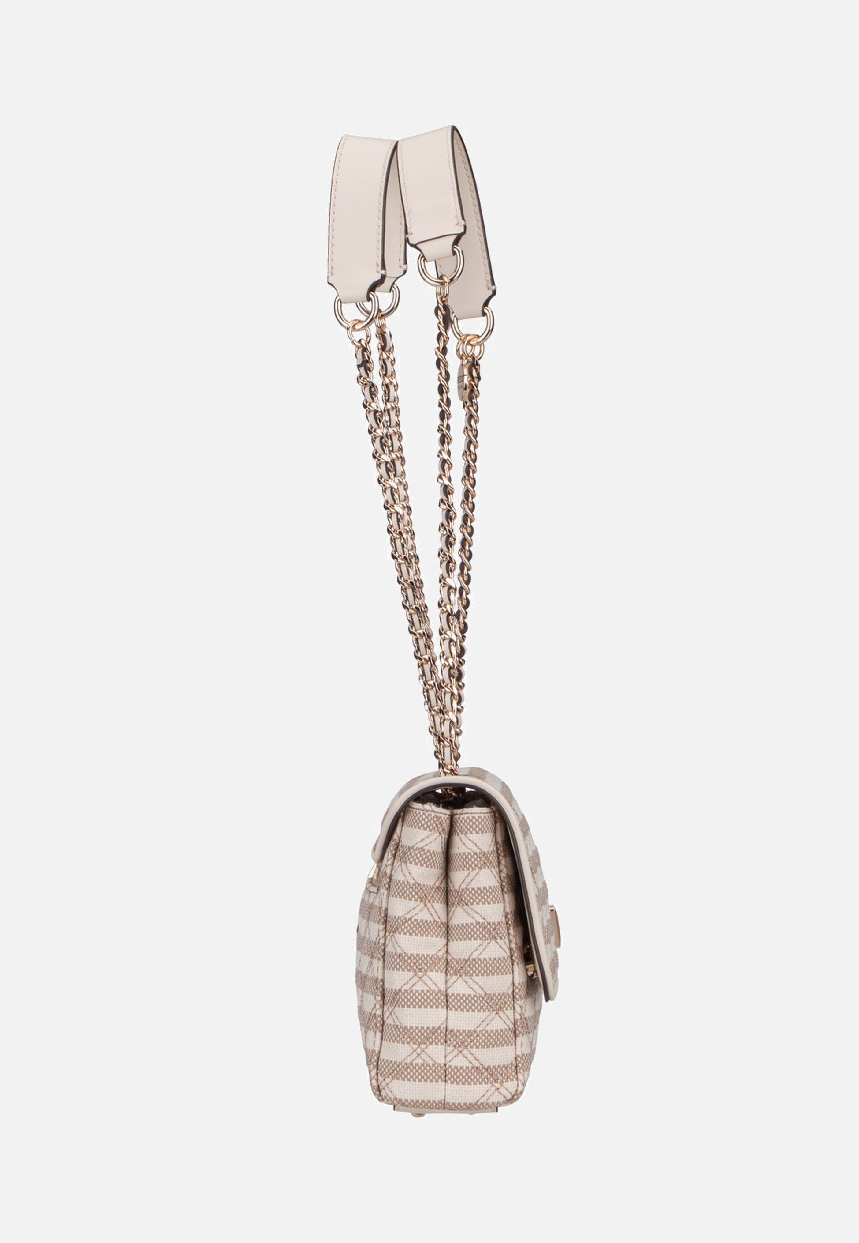 Guess Giully II 2 Comp Conv Flap Taupe Multi Crossbody Bag