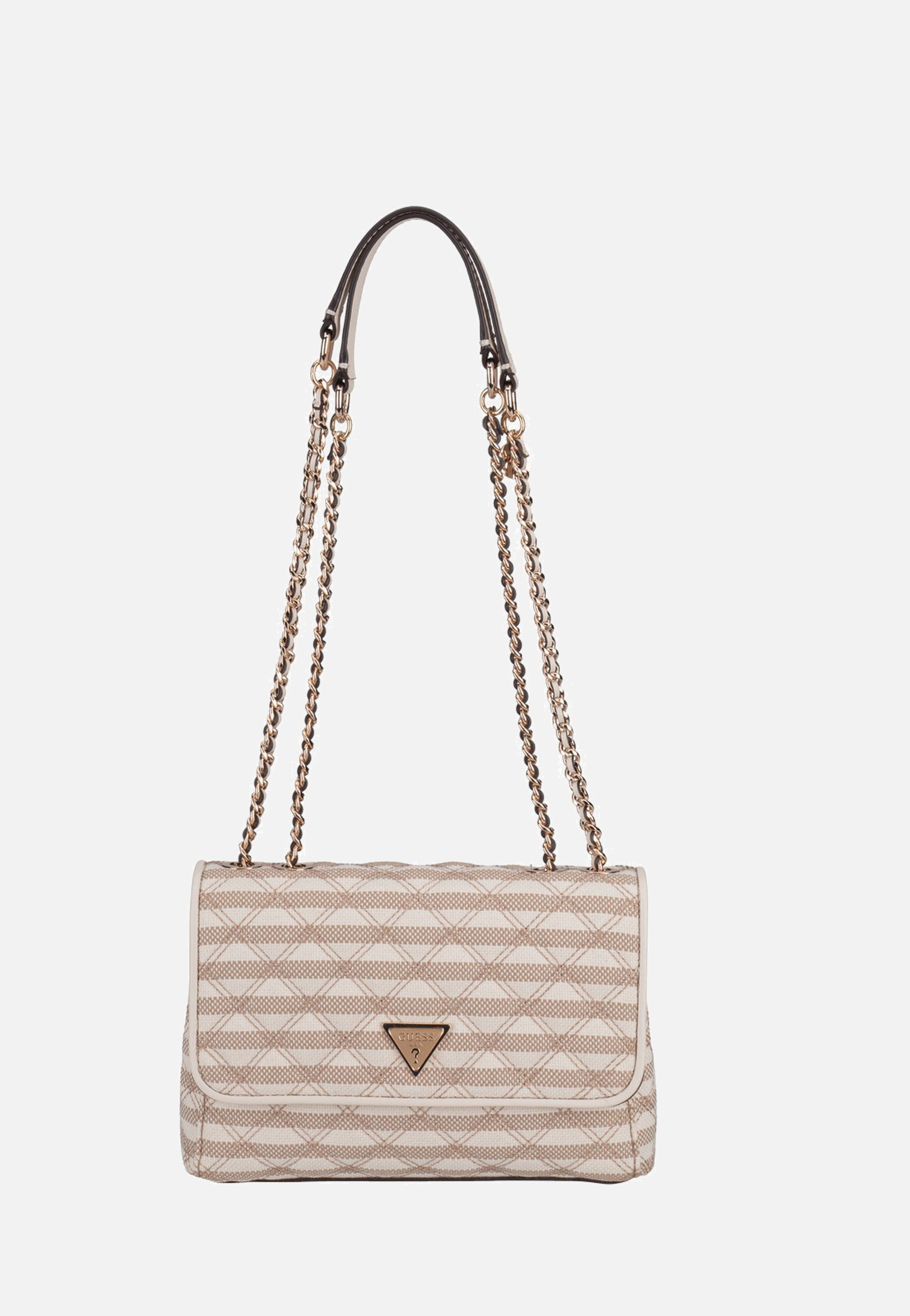 Guess Giully II 2 Comp Conv Flap Taupe Multi Crossbody Bag