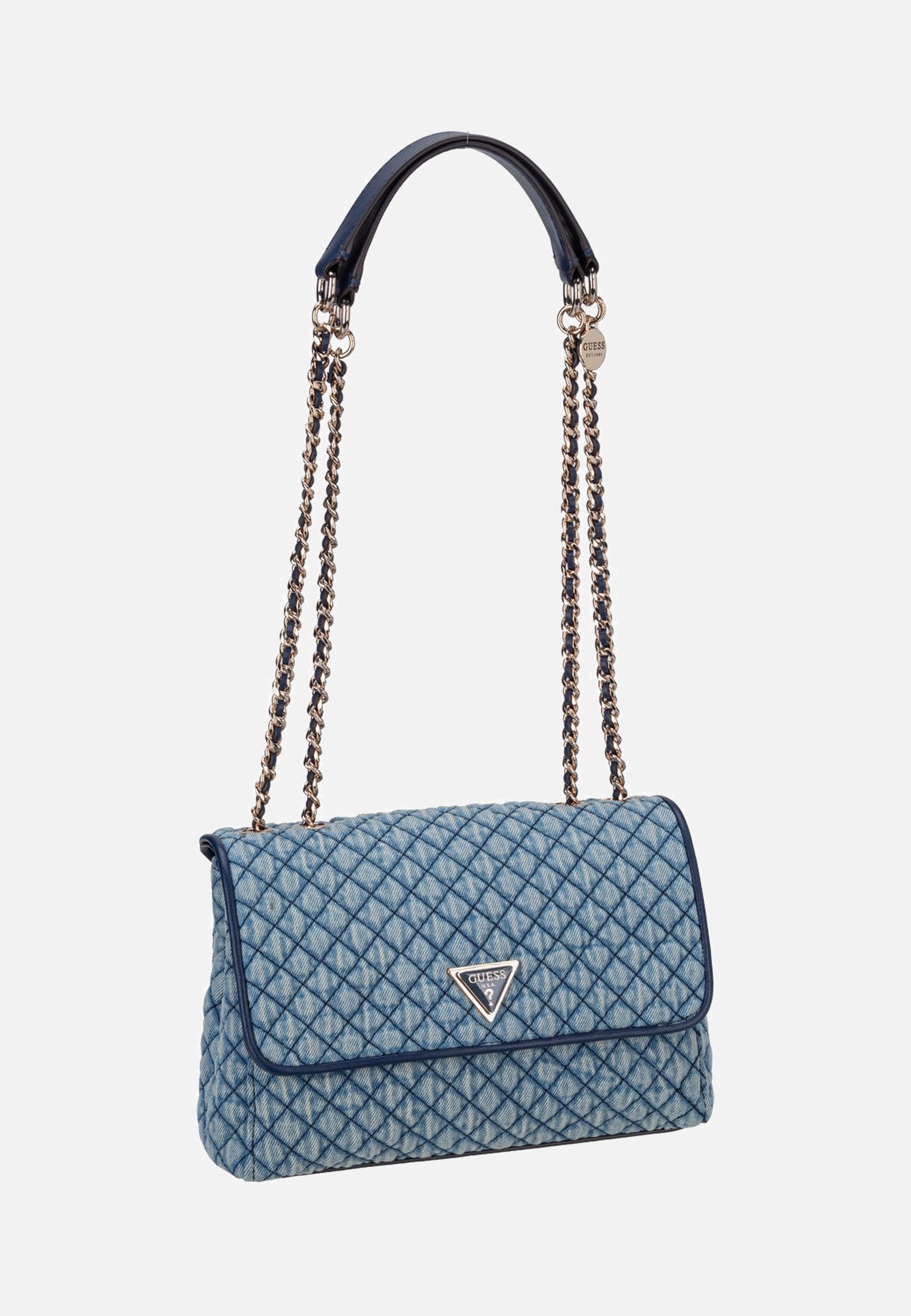 Guess Giully II 2 Comp Convertible Flap 73200 Denim Crossbody Bag