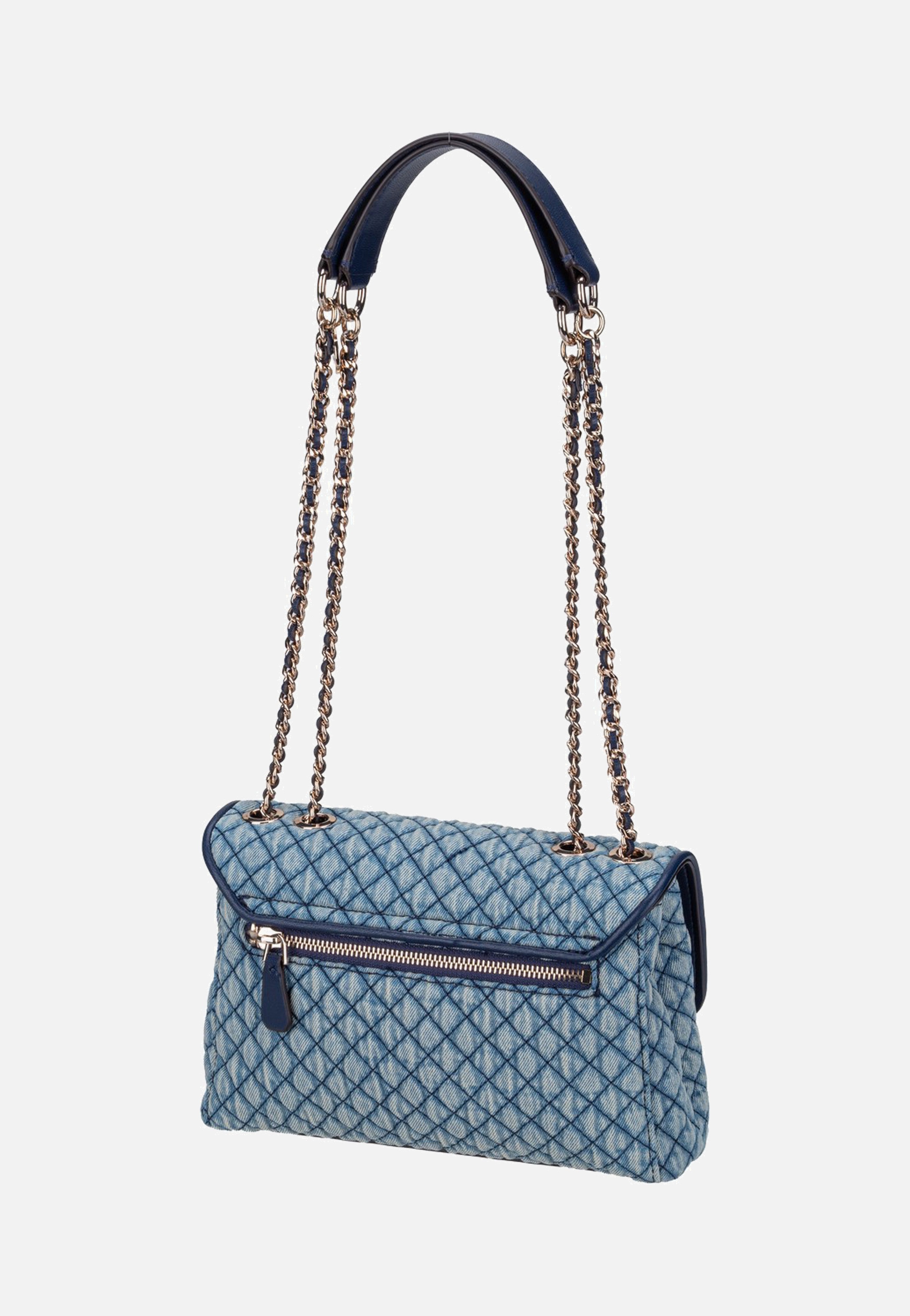 Guess Giully II 2 Comp Convertible Flap 73200 Denim Crossbody Bag