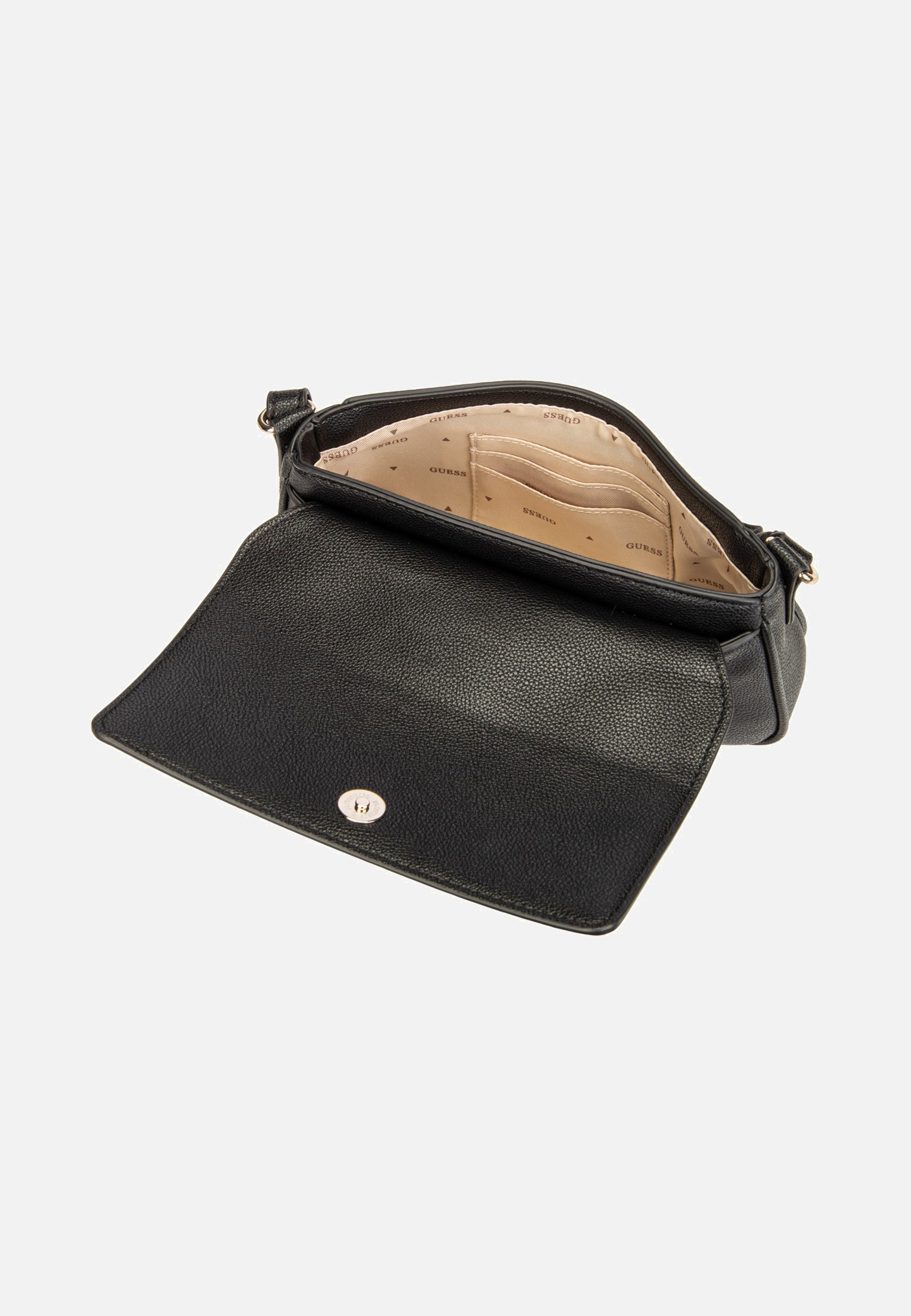 Guess Isola Convertible Xbody Flap Black Crossbody Bag