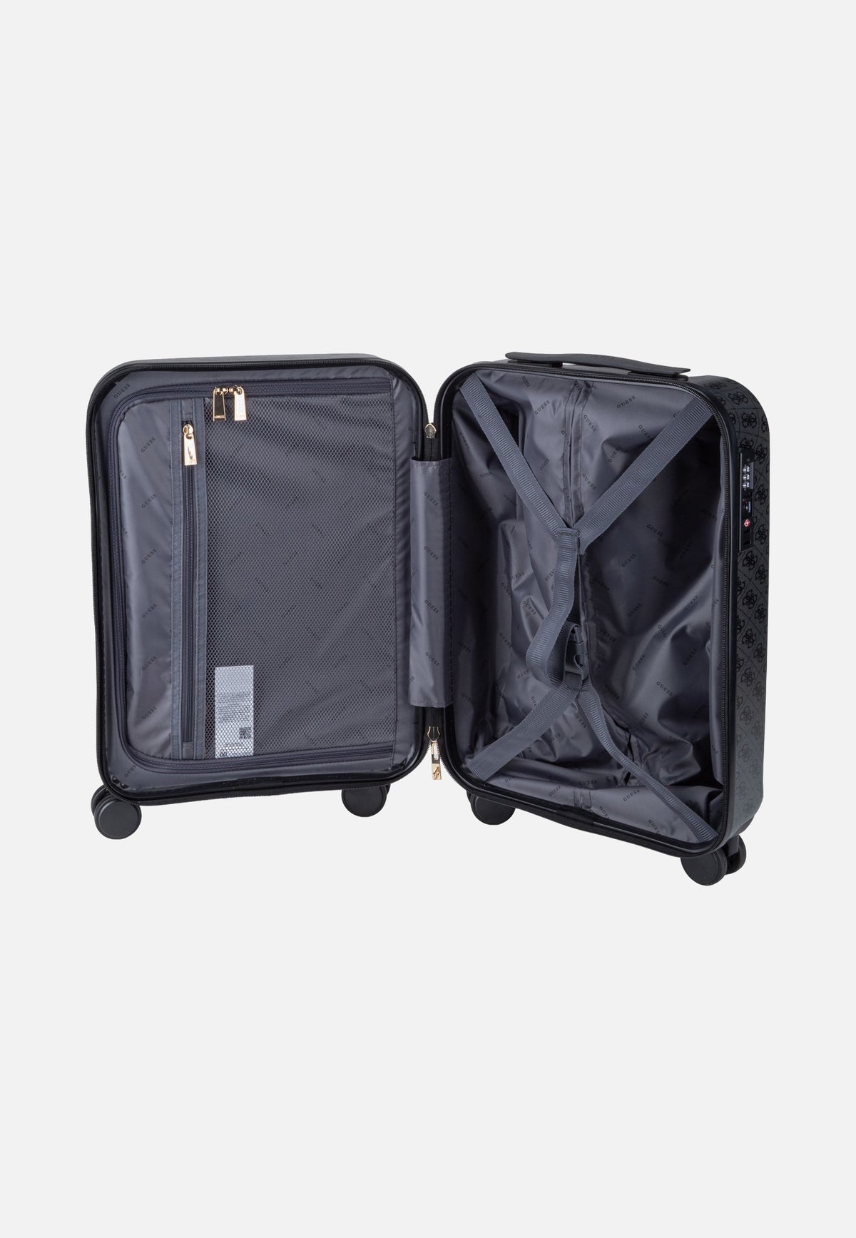 Guess Latona 18 In 8-Wheeler 11983 Coal Logo Valise