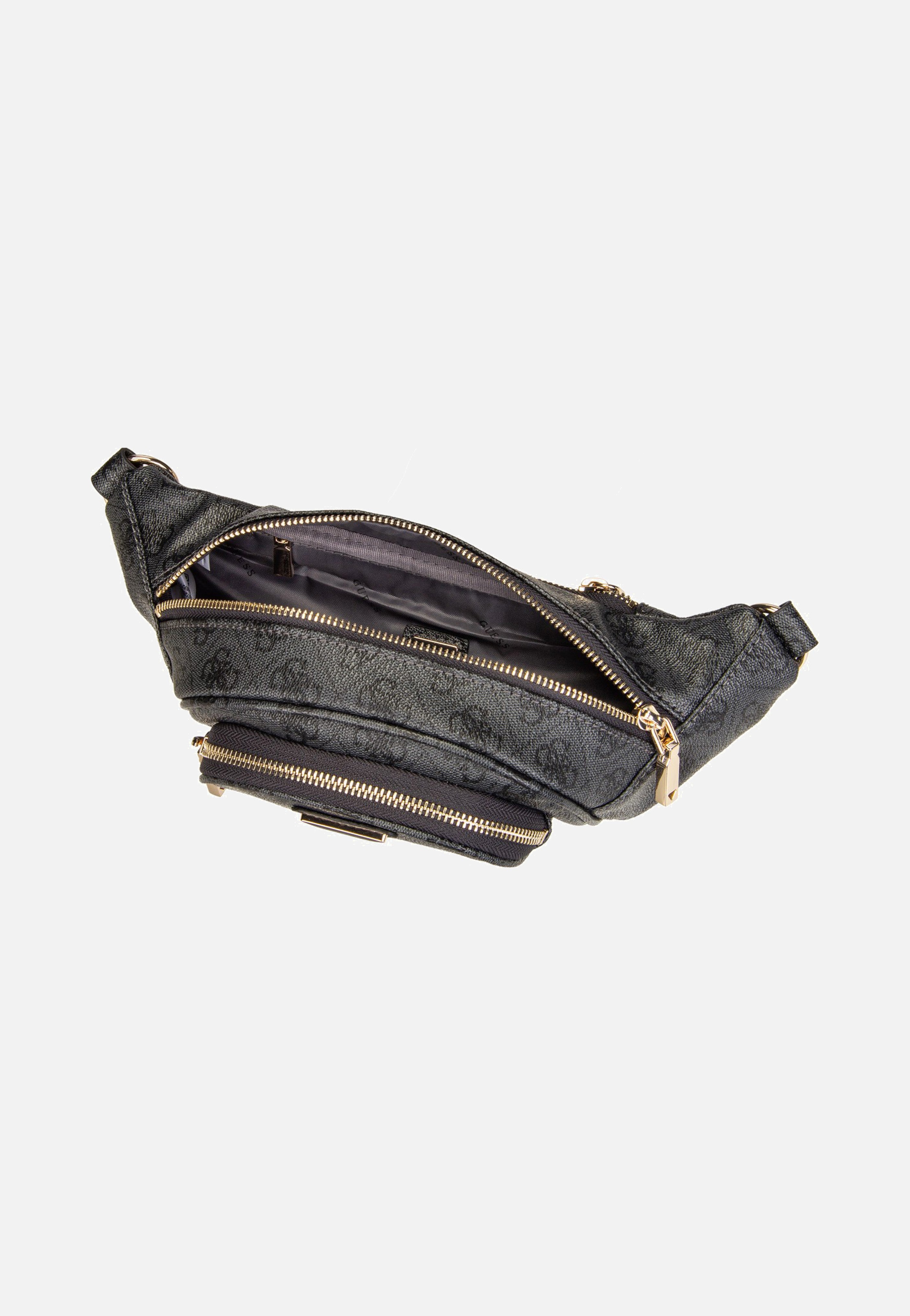 Guess Latona Belt Bag Coal Logo Sling Bag