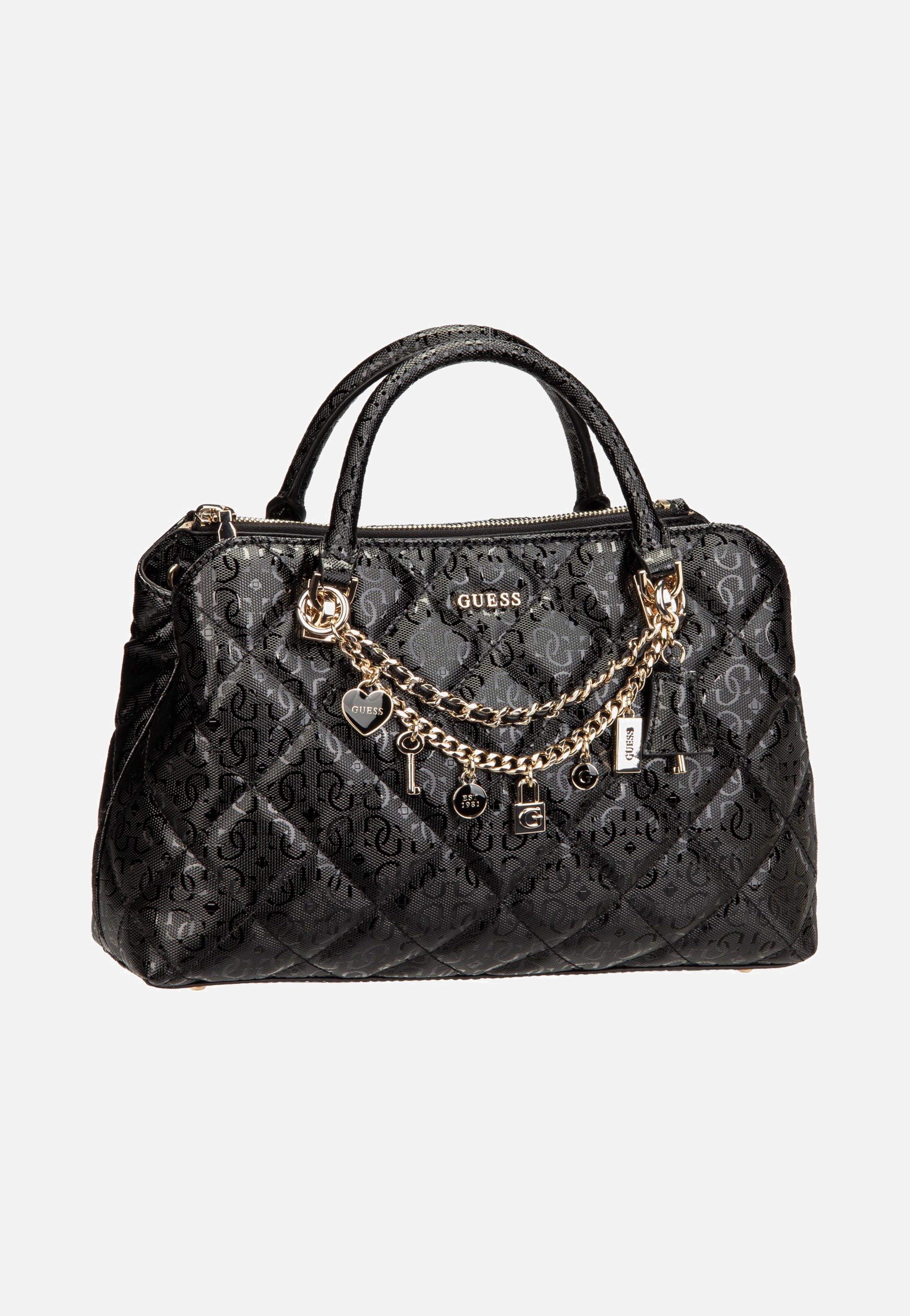 Guess - Libby 2 Comp Satchel Black - Satchel | Women-Image