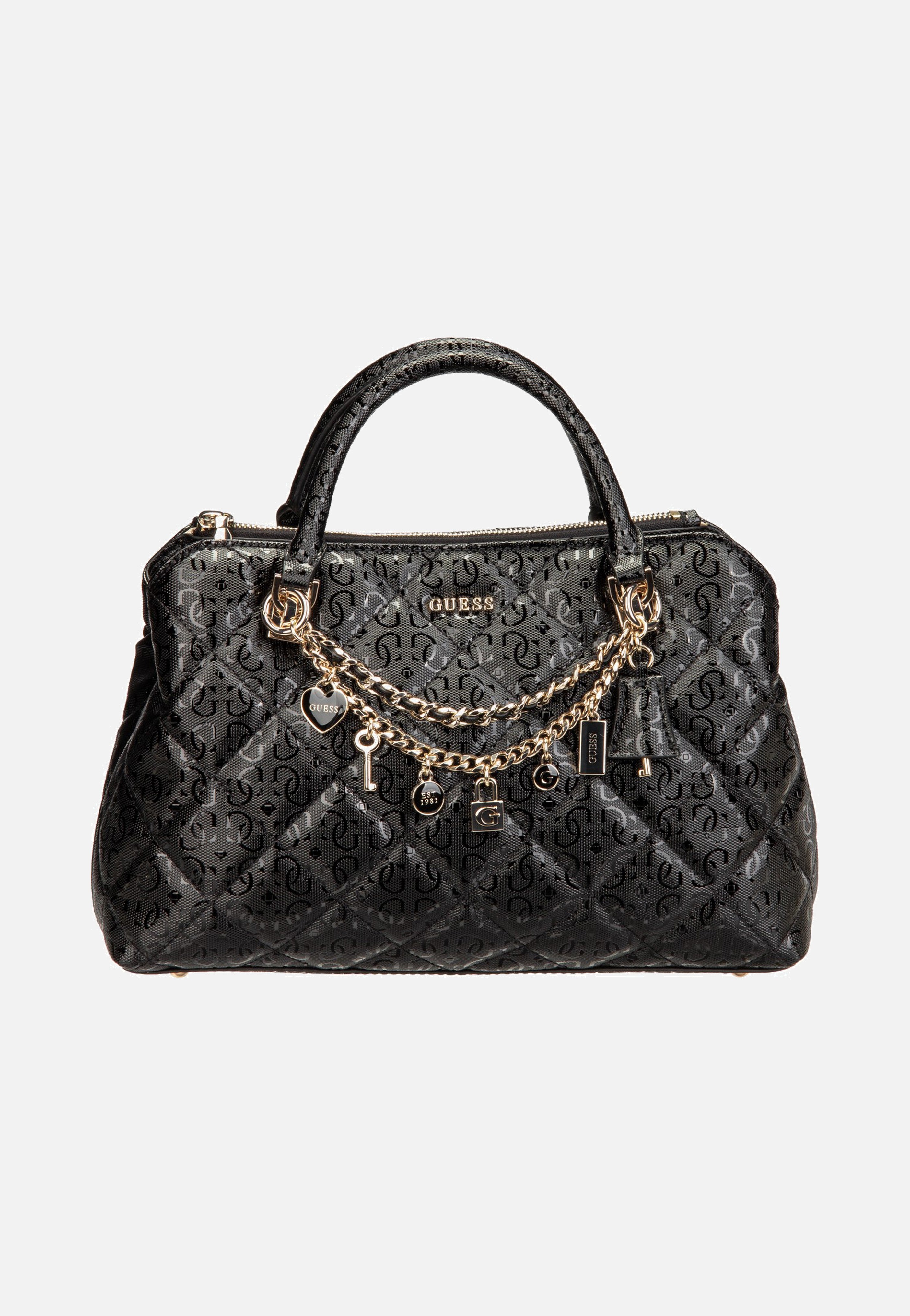 Guess Libby 2 Comp Satchel Black Satchel