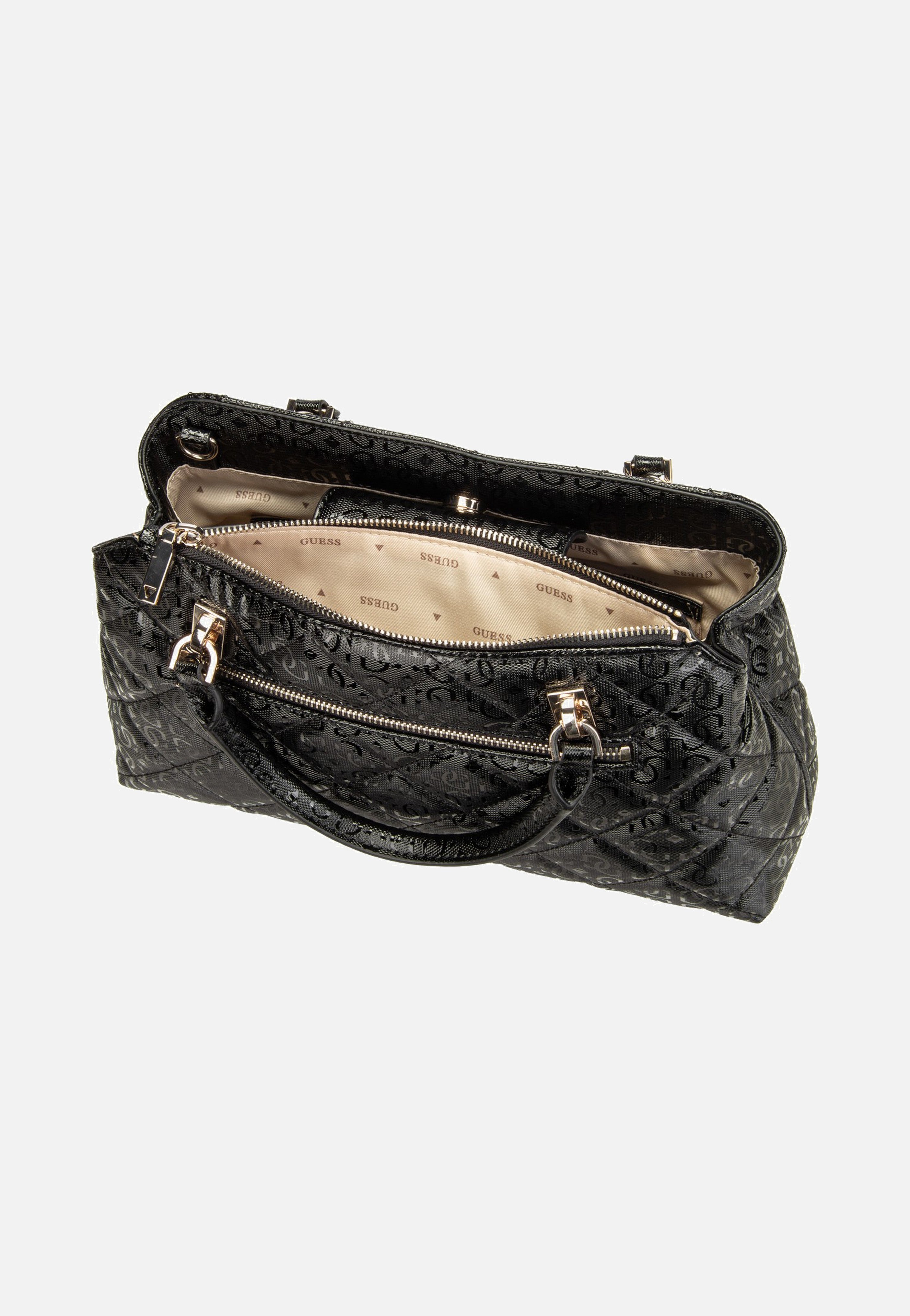 Guess - Libby 2 Comp Satchel Black - Satchel | Women-Image