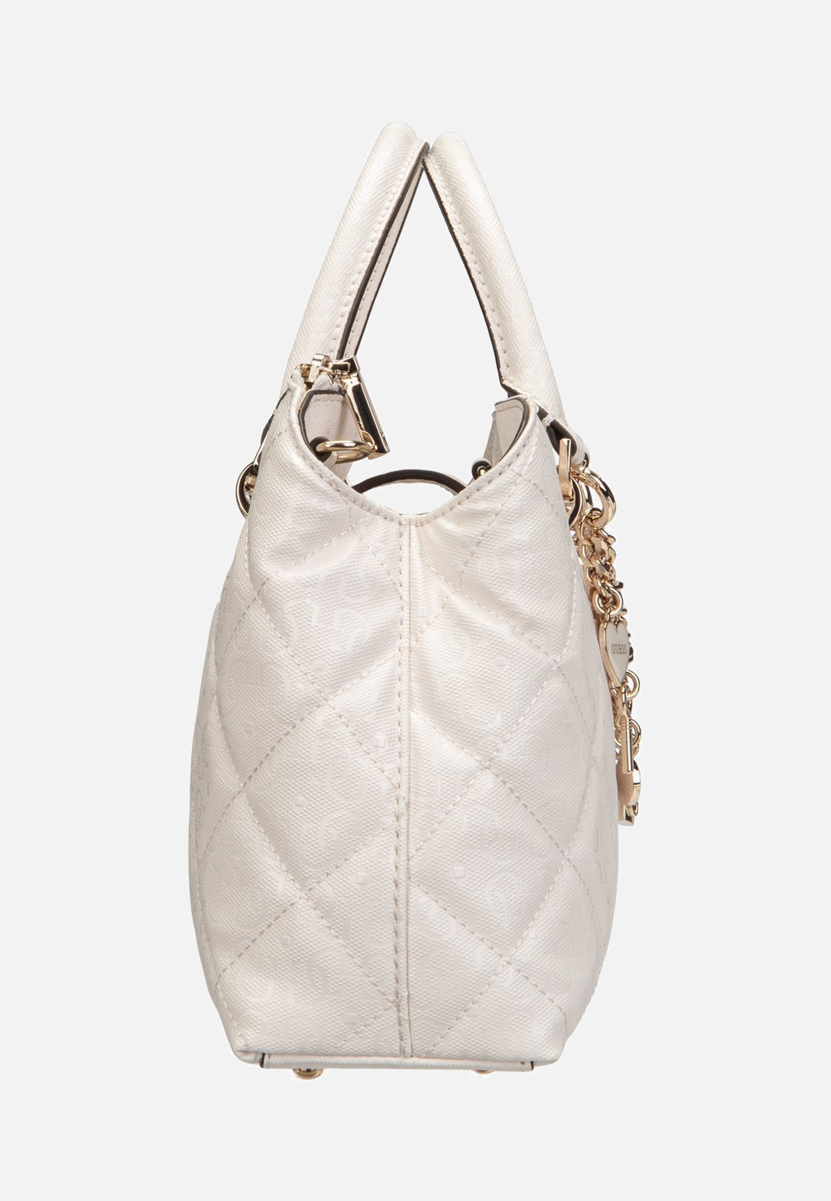 Guess Libby 2 Comp Satchel Off White Satchel