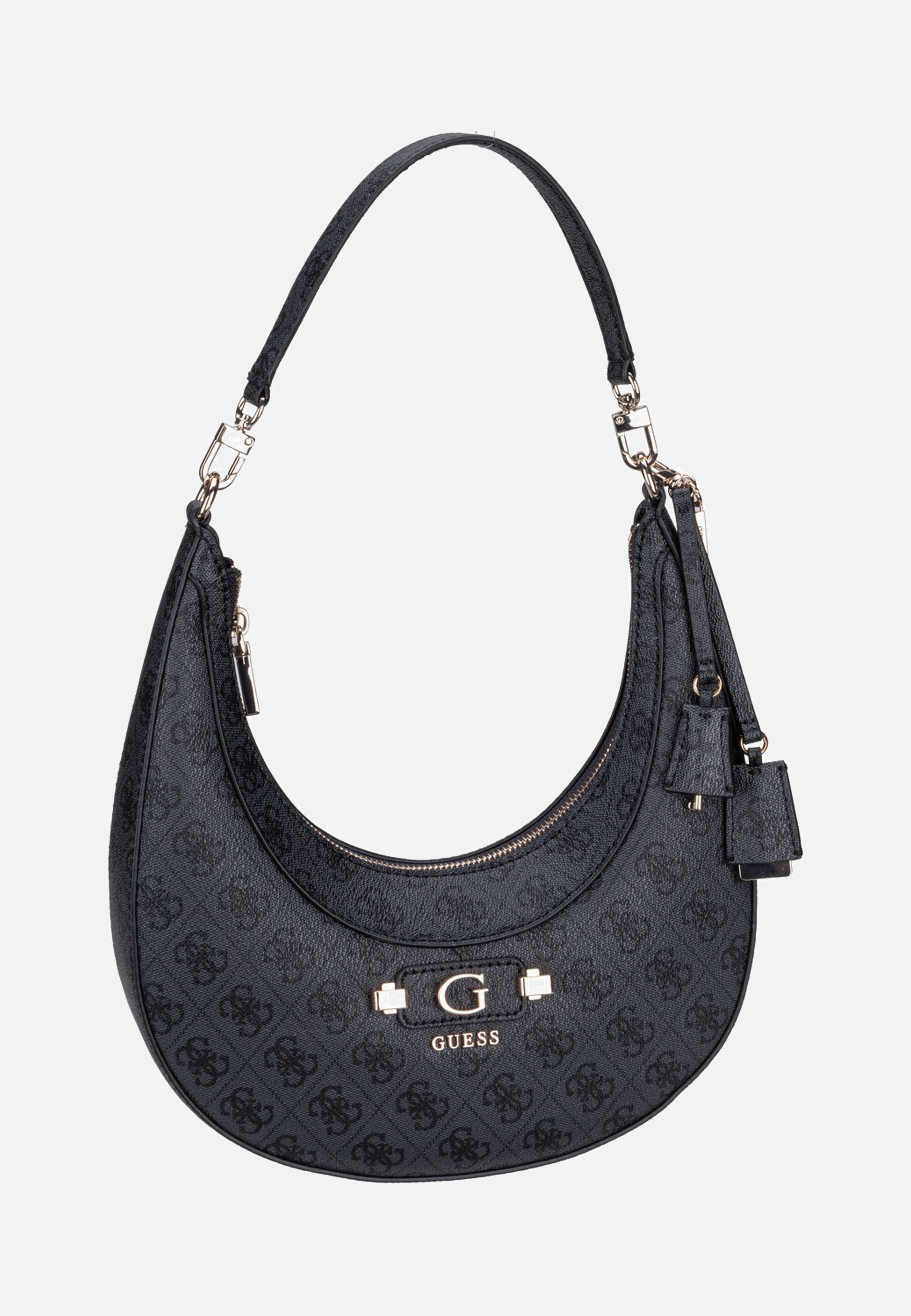 Guess Lindsey 49010 Coal Logo Hobo Bag