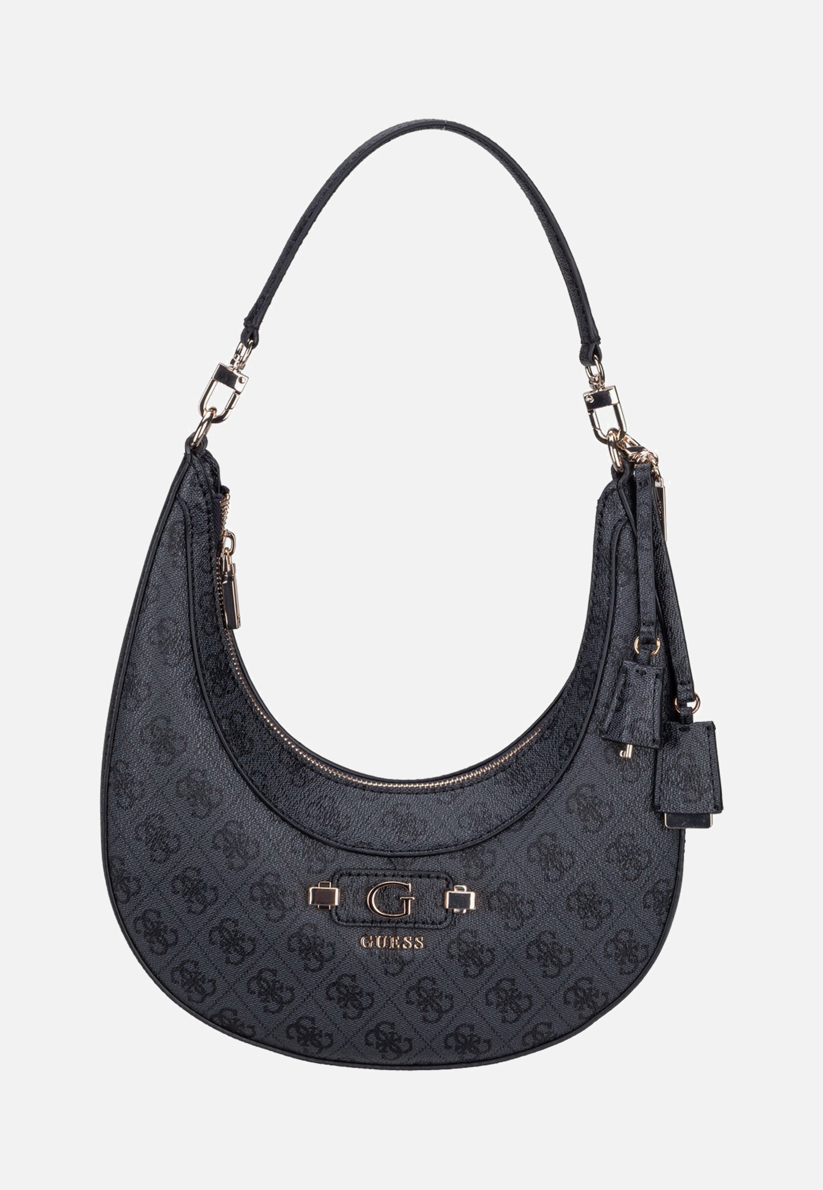 Guess Lindsey 49010 Coal Logo Hobo Bag