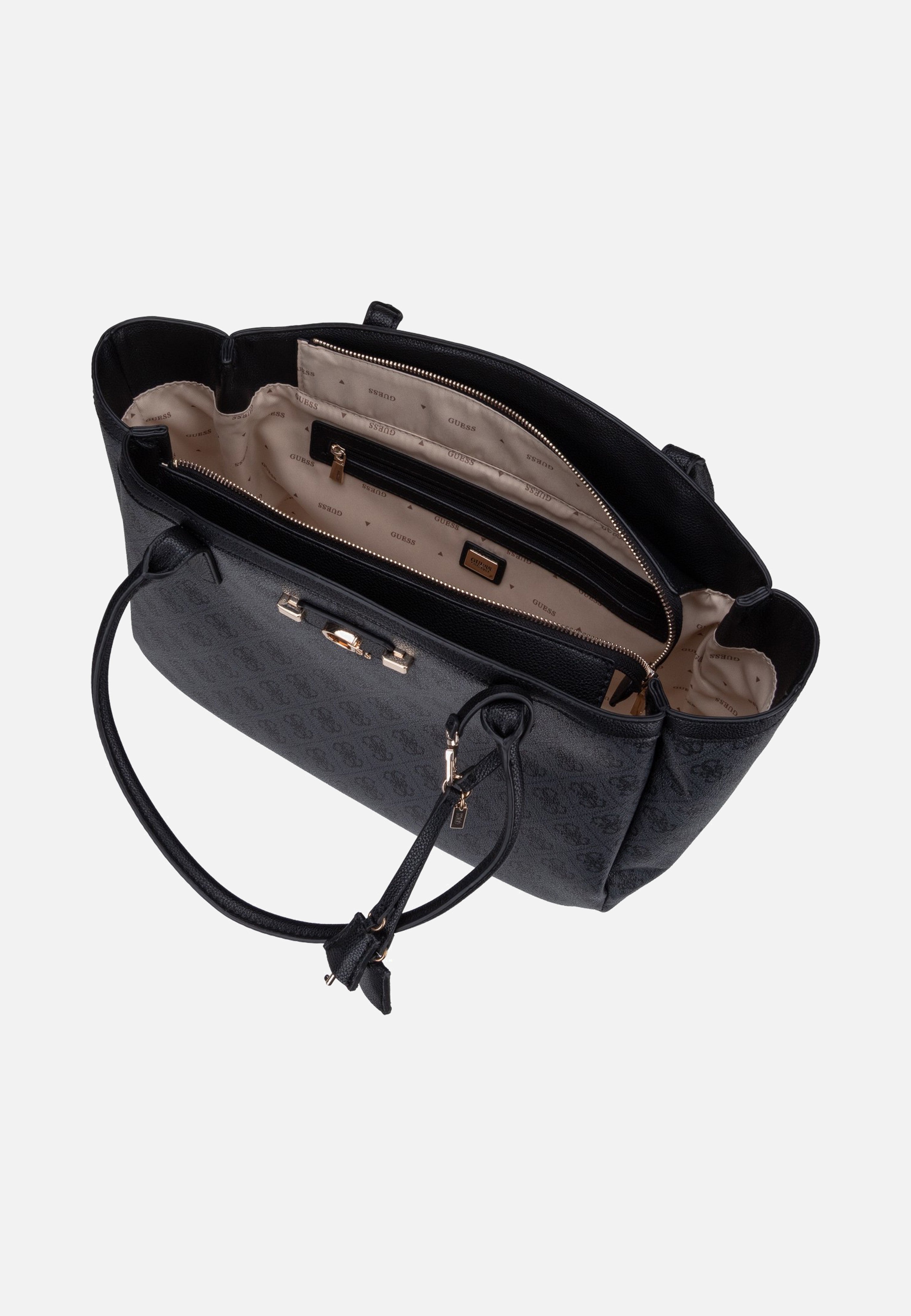 Guess Lindsey 49230 Coal Logo Shopper