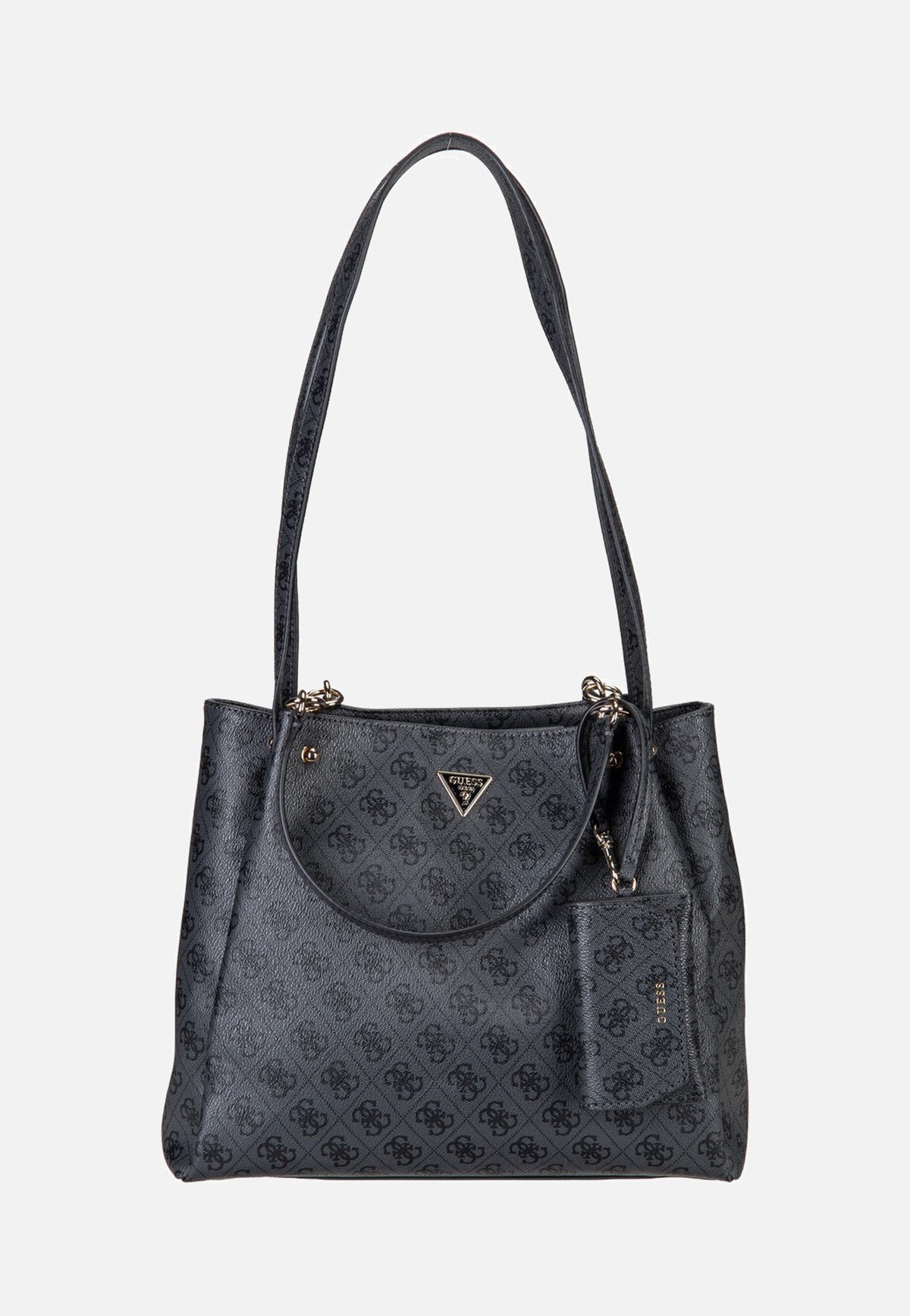 Guess Lorella Logo Girlfriend 84230 Coal Logo Bolsa de mano