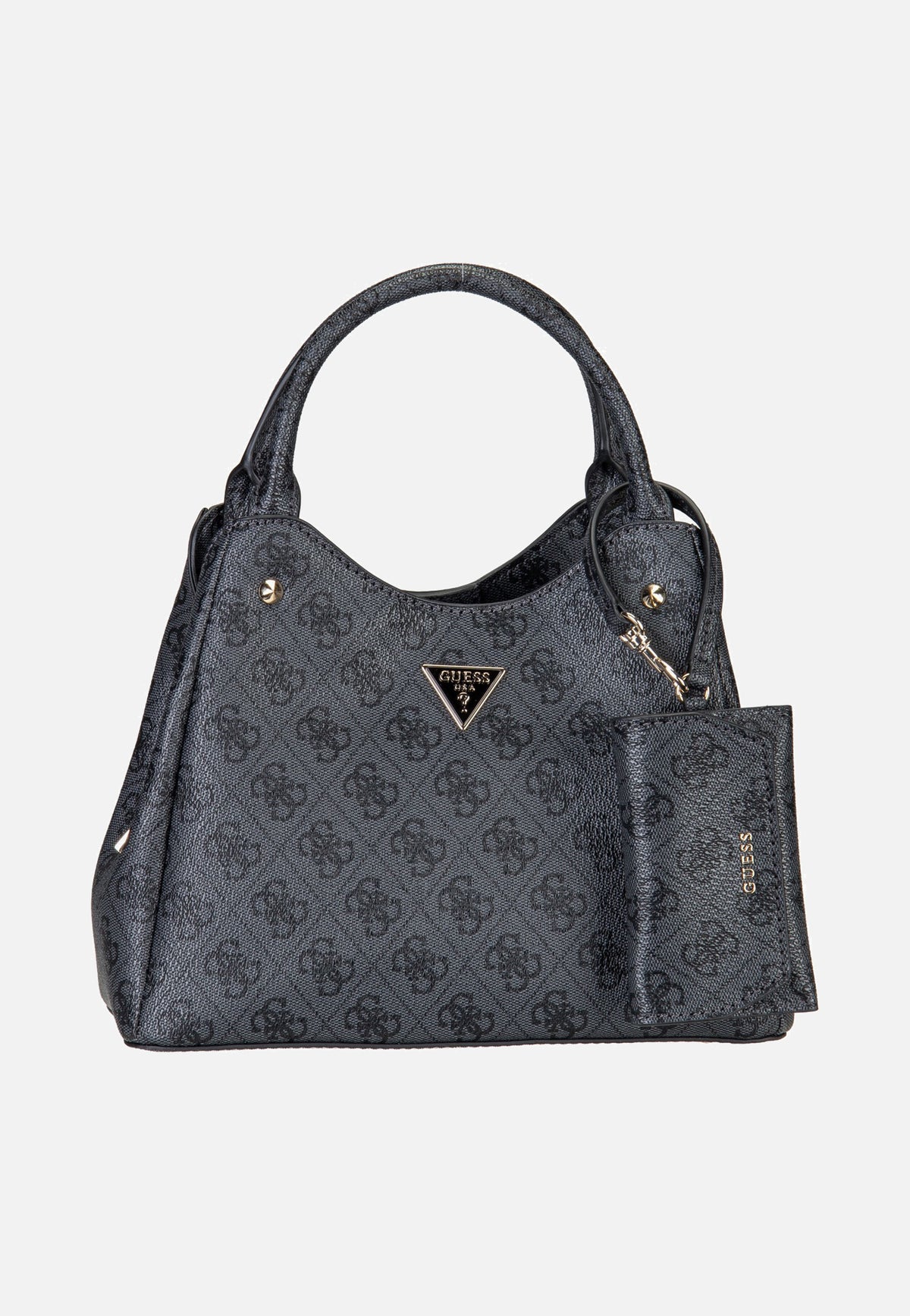 Guess Lorella Logo Small Girlfriend 84220 Coal Logo Bolsa con asa