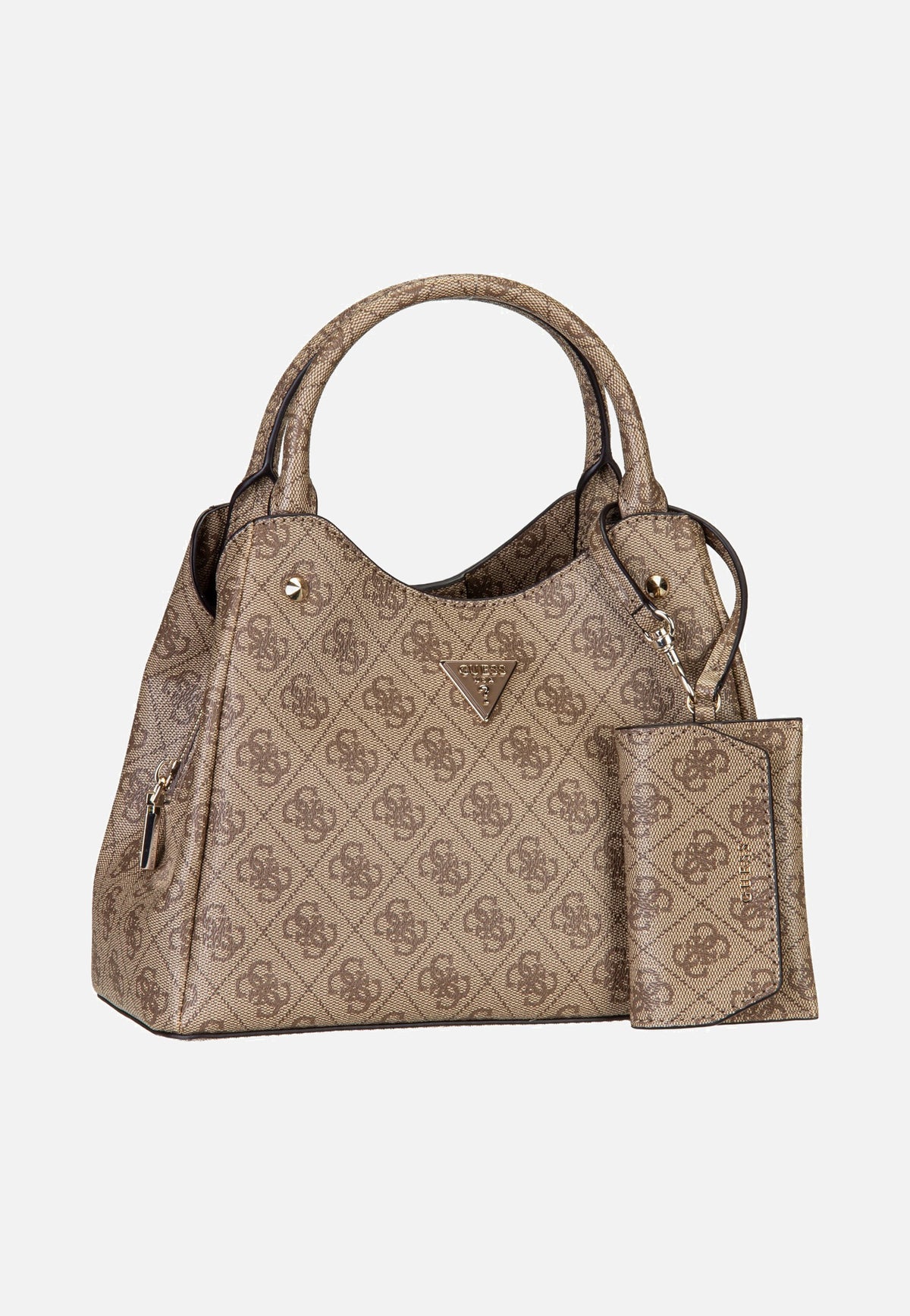 Guess Lorella Logo Small Girlfriend 84220 Latte Logo Bolsa con asa