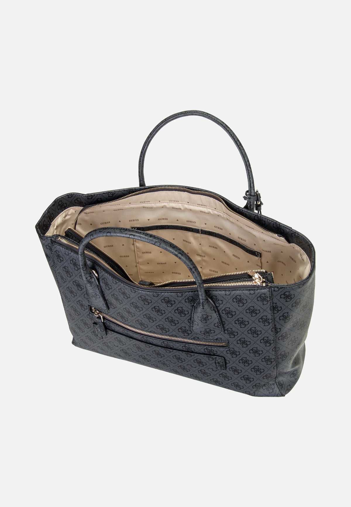 Guess Marissa Logo Tech 82240 Coal Logo Borsa tote