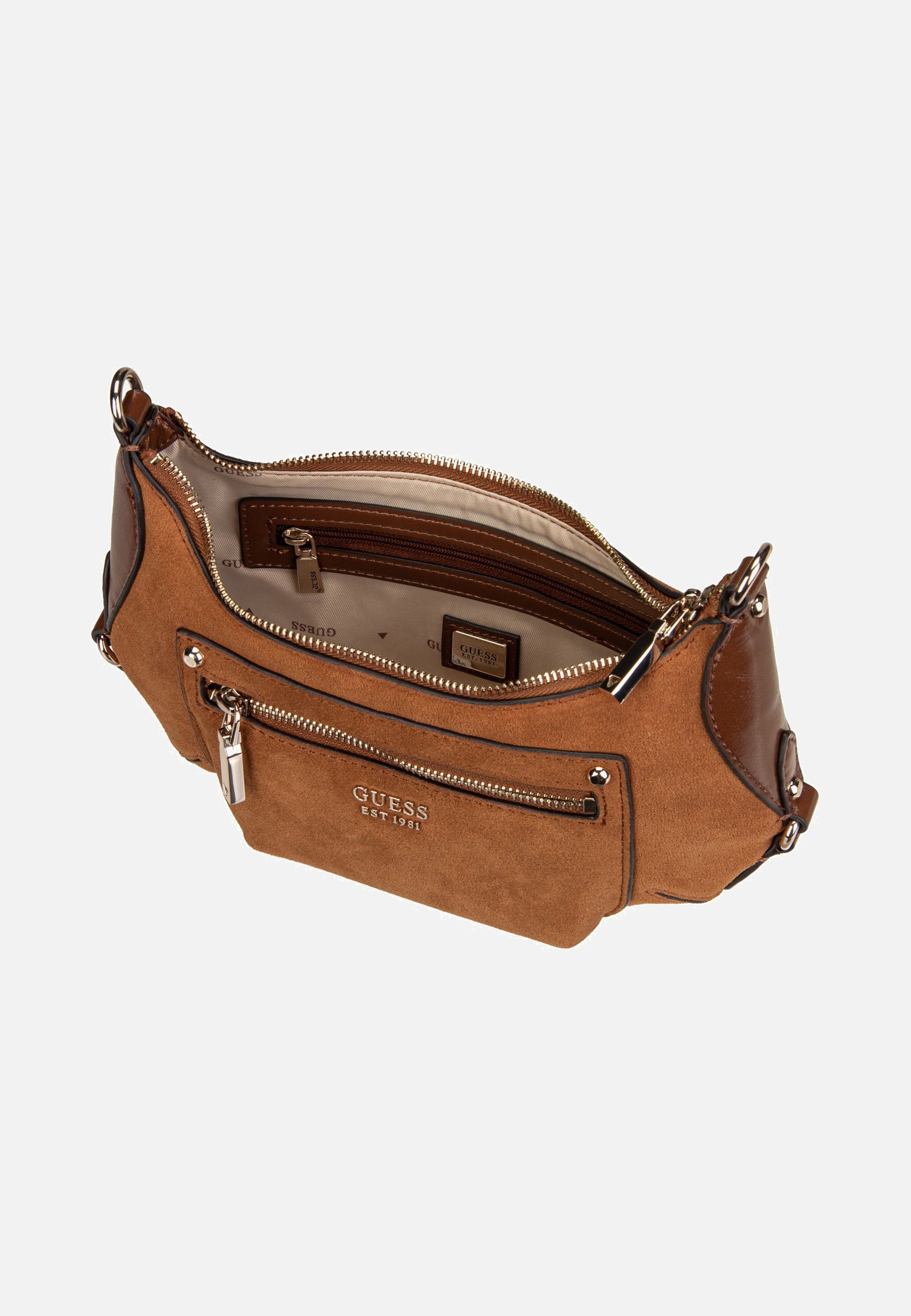 Guess Marsha Mini Crossbody Cognac Crossbody Bag